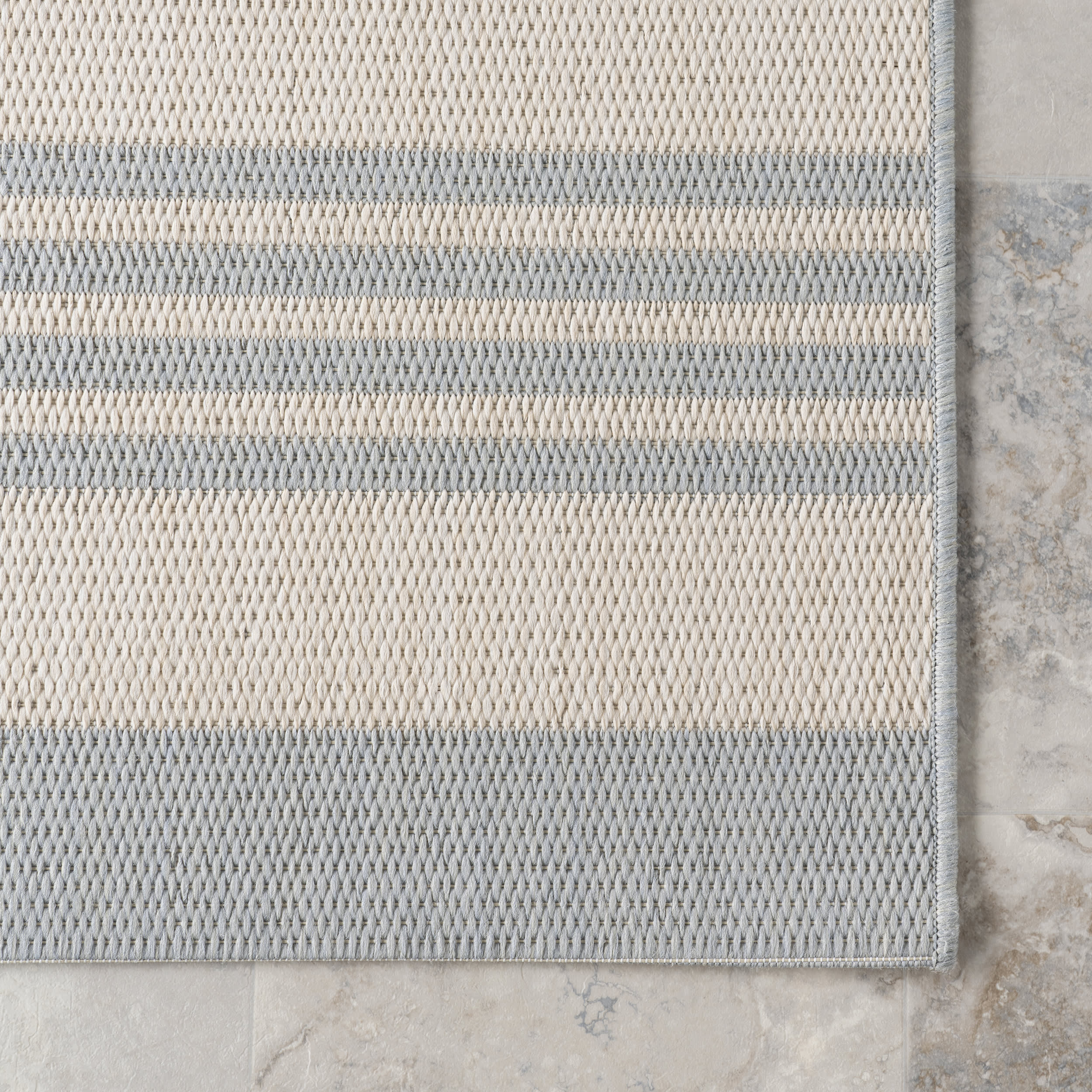 Regency Stripes Indoor/Outdoor Rug | Light Blue - Image 4