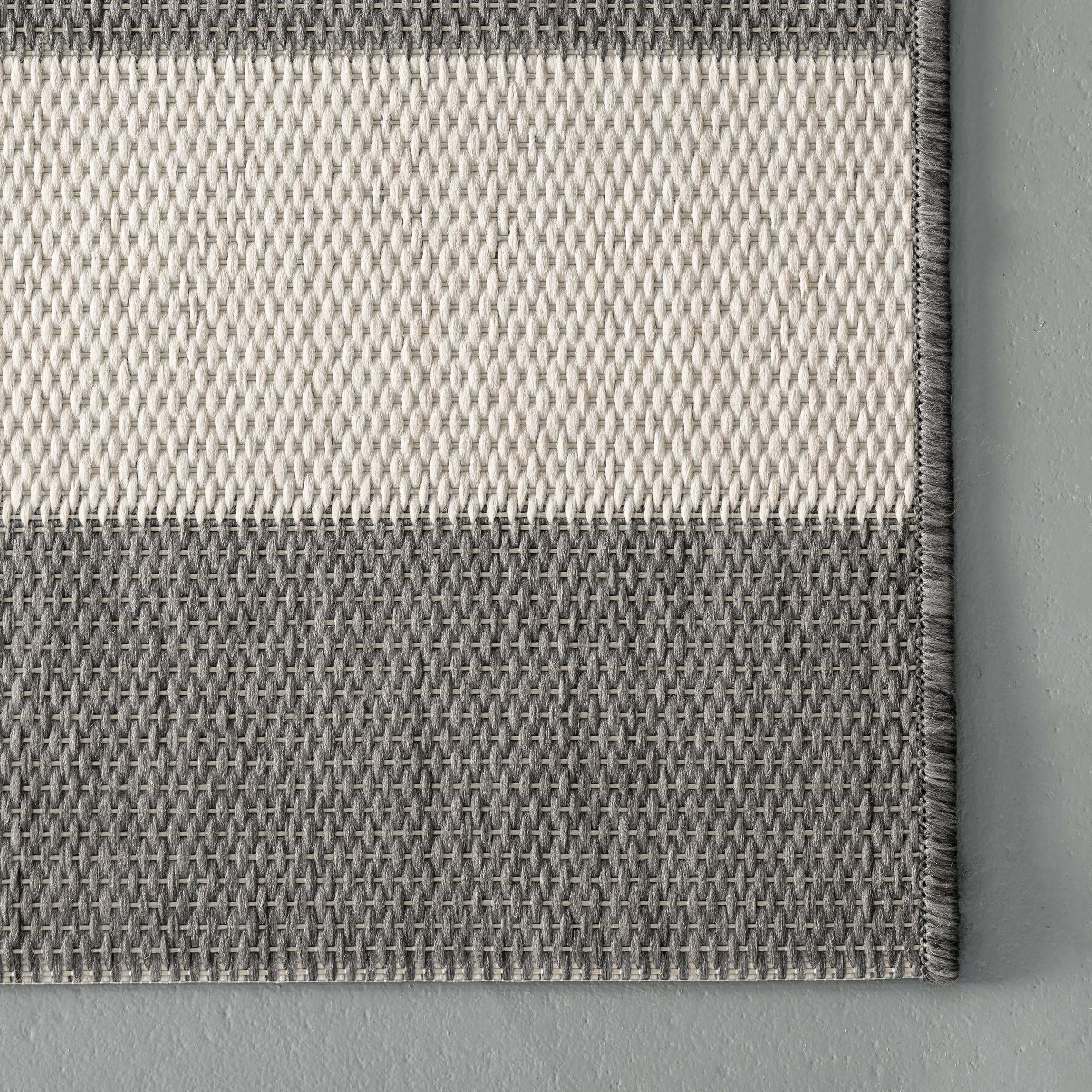 Regency Stripes Indoor/Outdoor Rug | Light Grey - Image 3