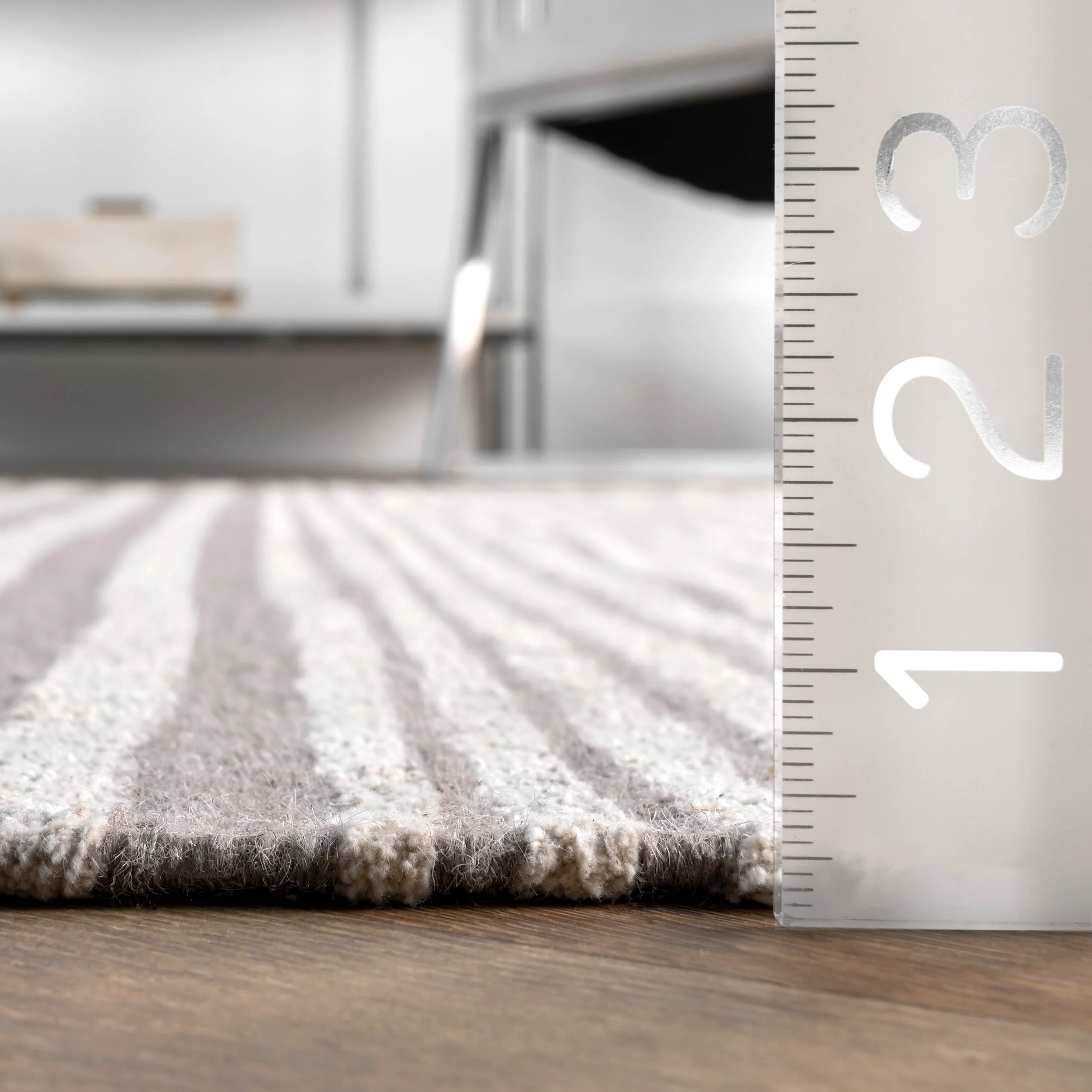 Regency Stripes with Tassels Rug | Light Grey - Image 5
