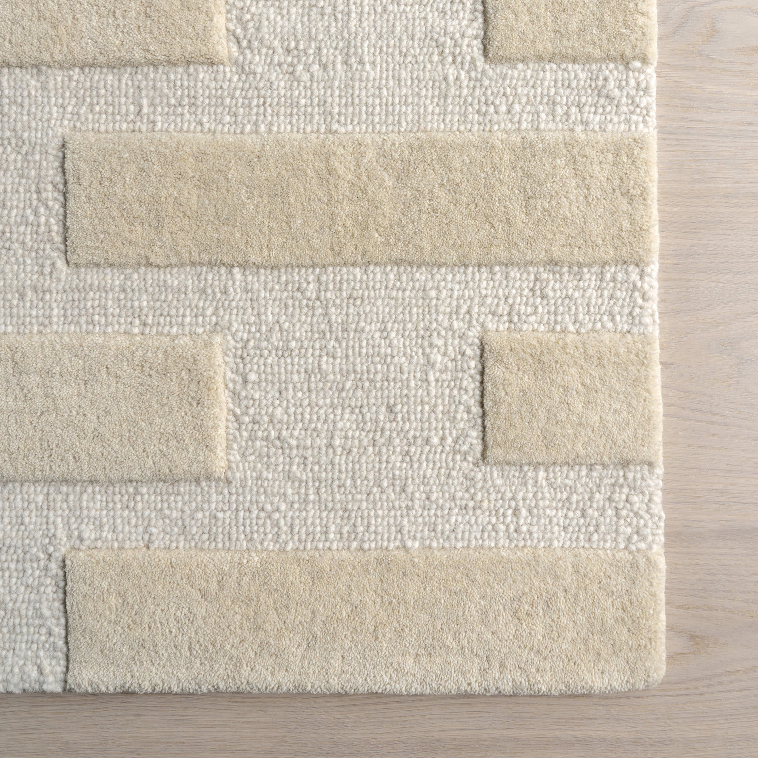 Remy Crosshatch Wool Rug | Ivory - Image 4