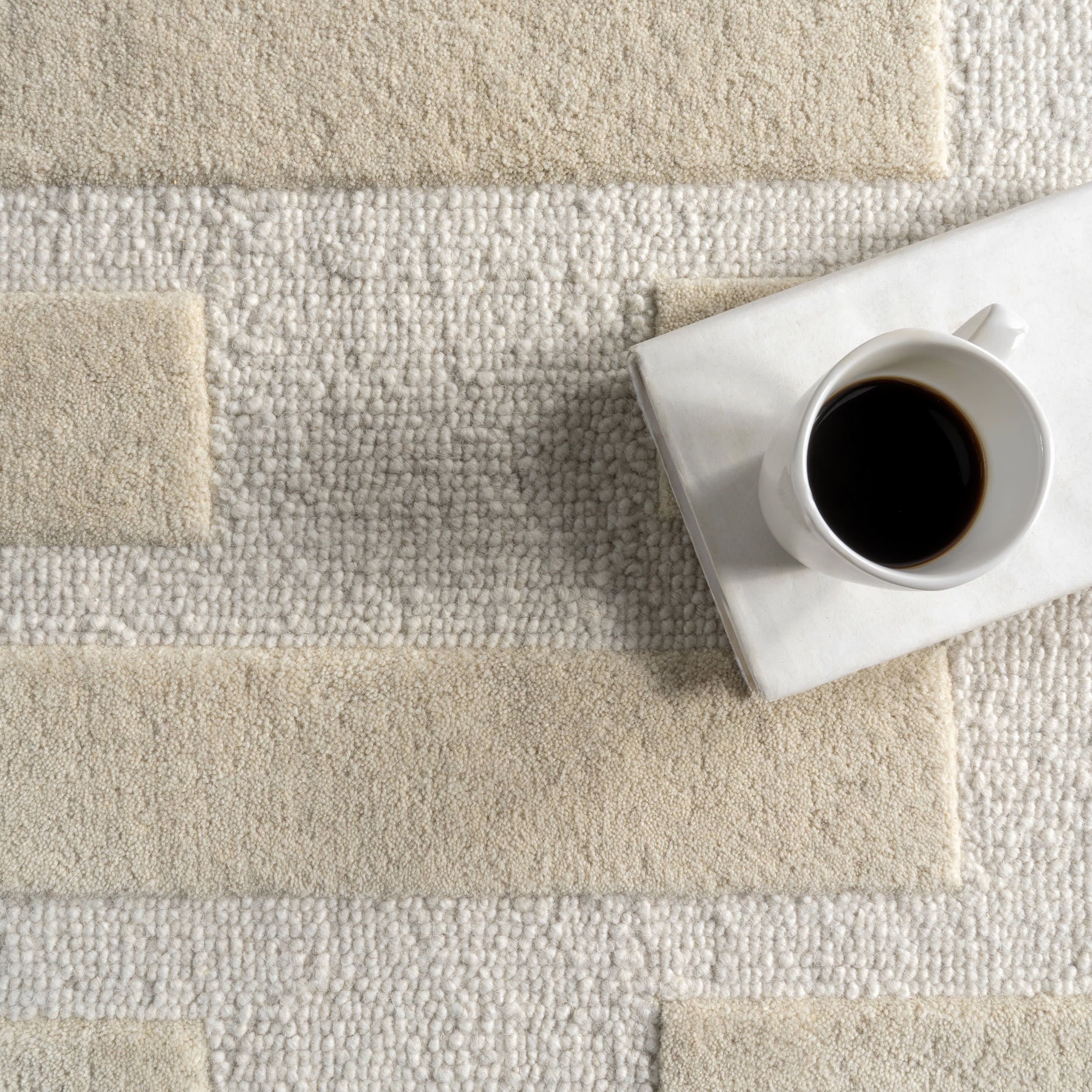 Remy Crosshatch Wool Rug | Ivory - Image 7