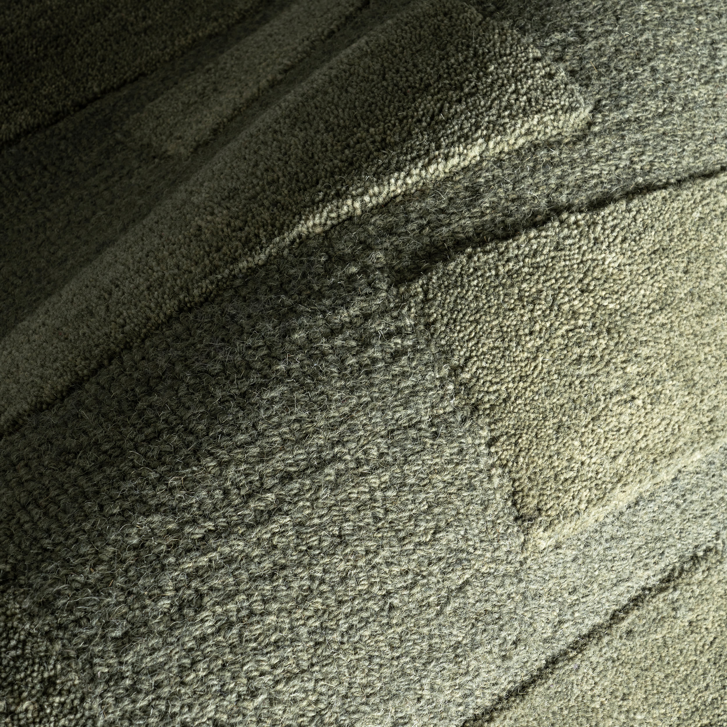 Remy Crosshatch Wool Rug | Olive - Image 3