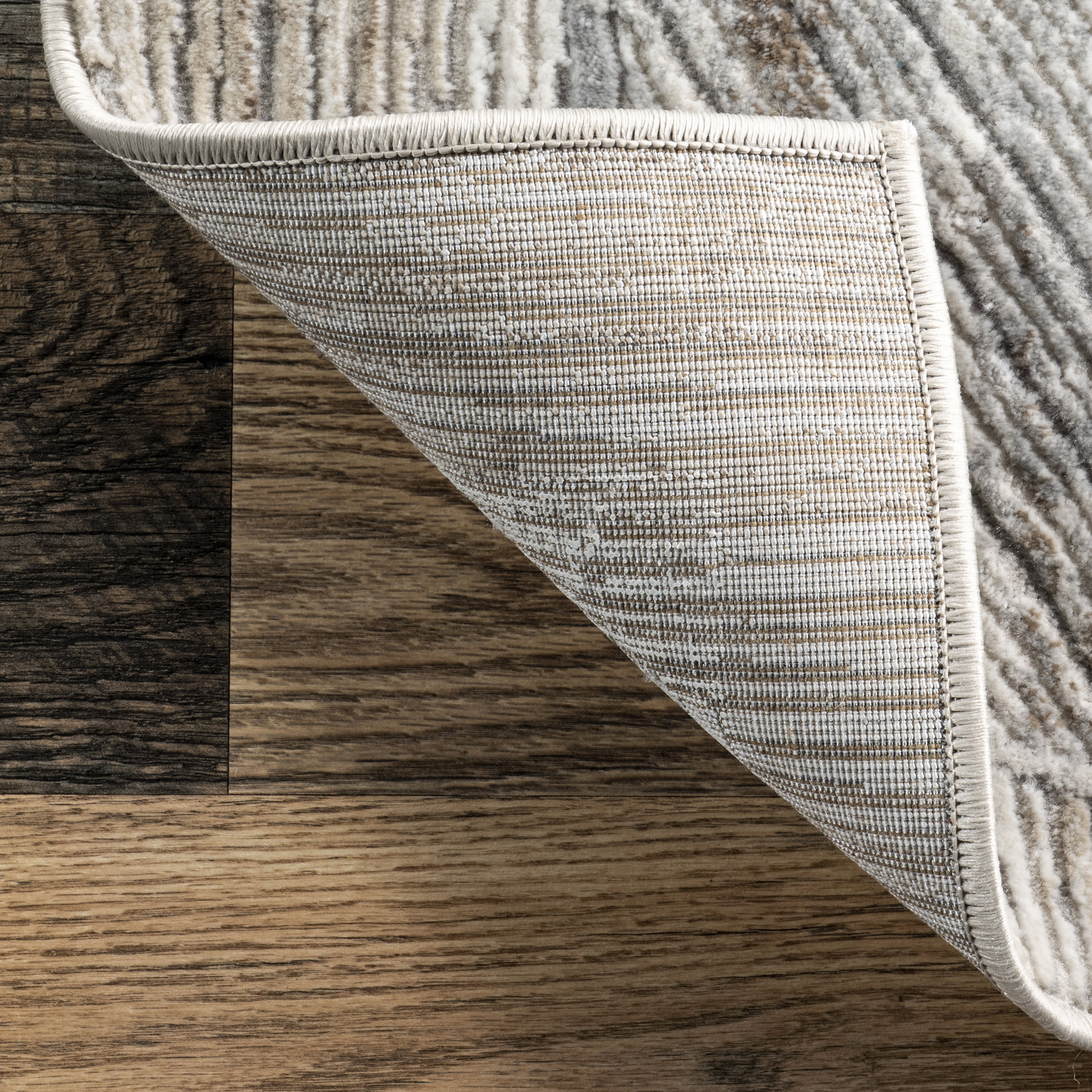 Renada Antique Striped Rug | Beige - Image 6