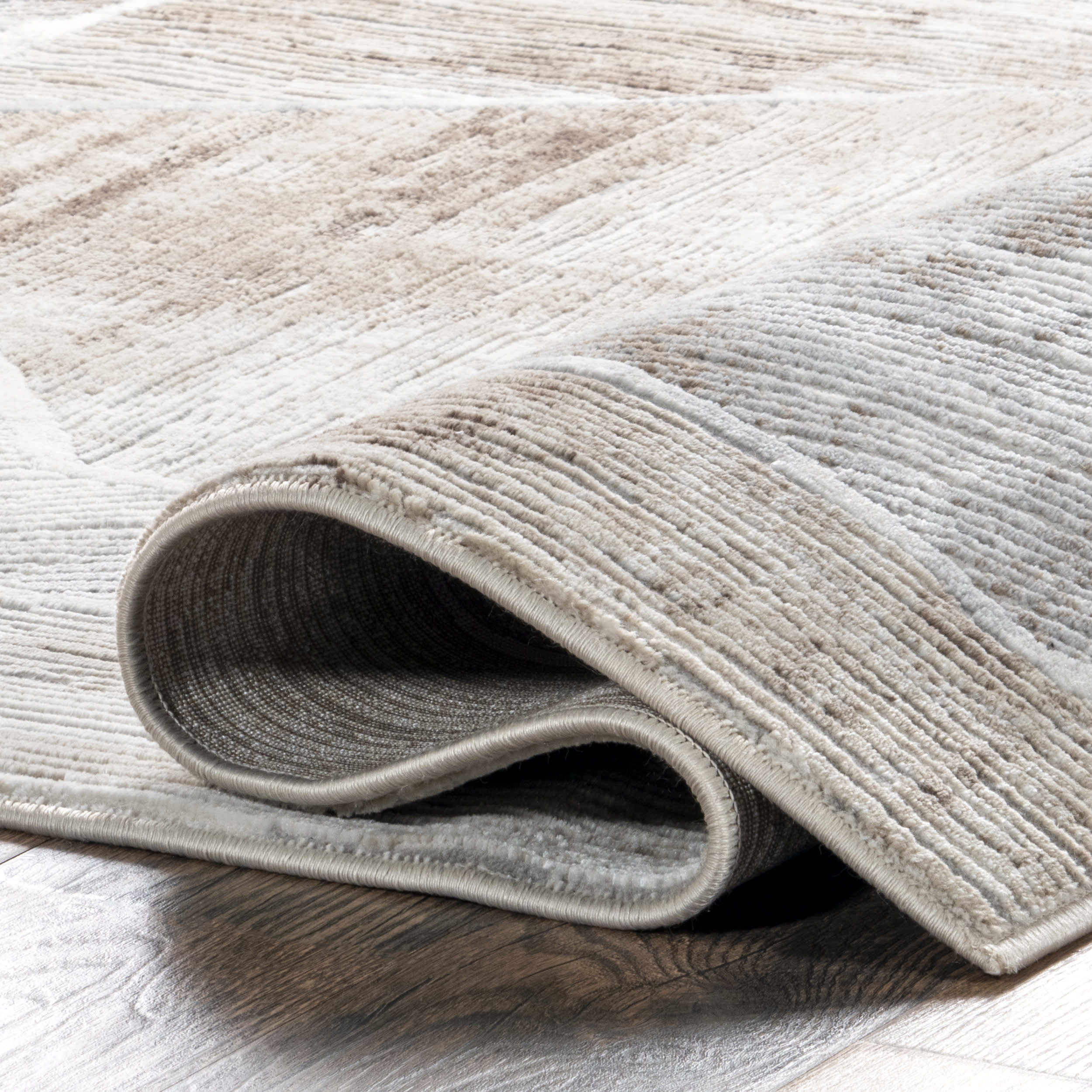 Renada Antique Striped Rug | Beige - Image 8