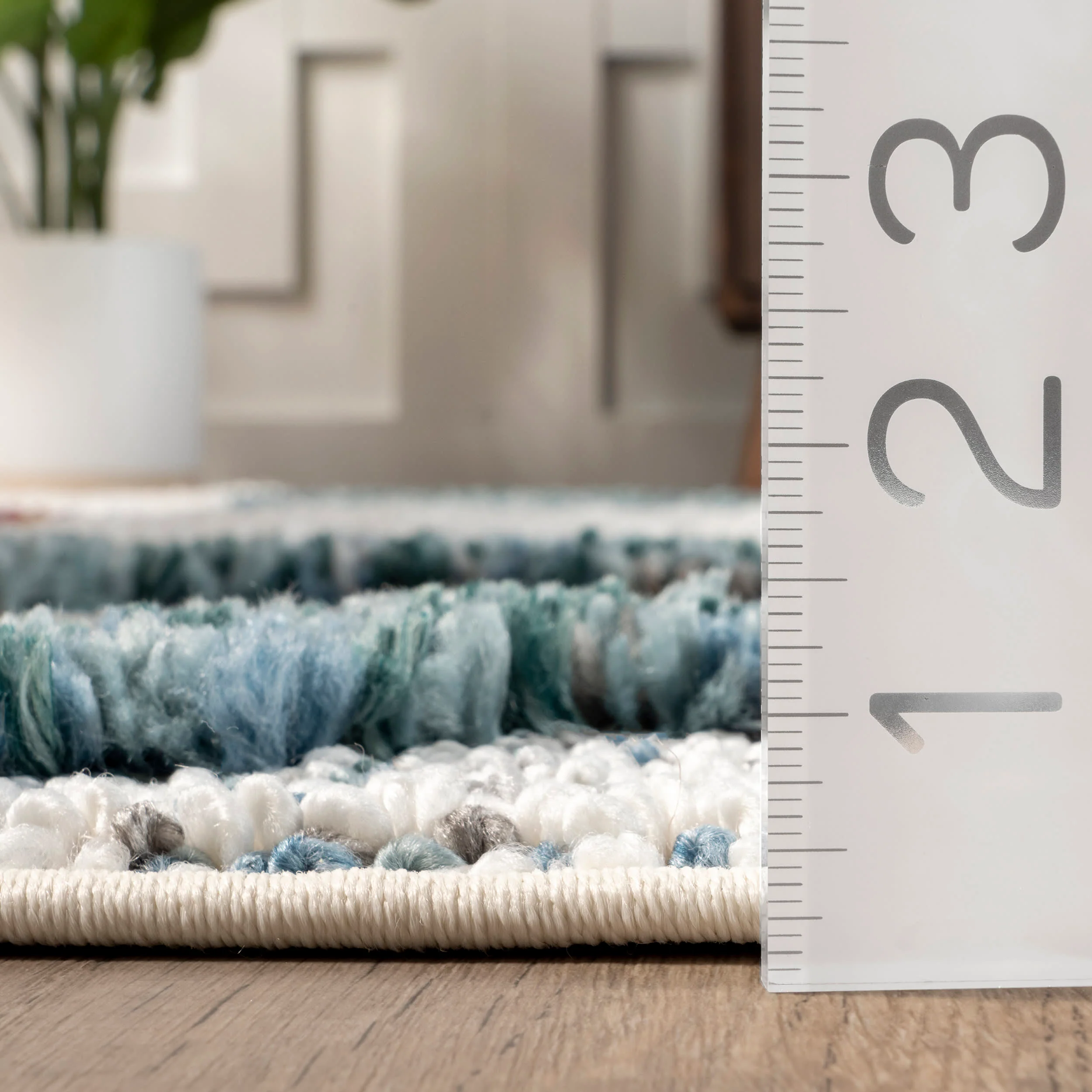 Renata Colorful Crosshatch Rug | Grey - Image 5