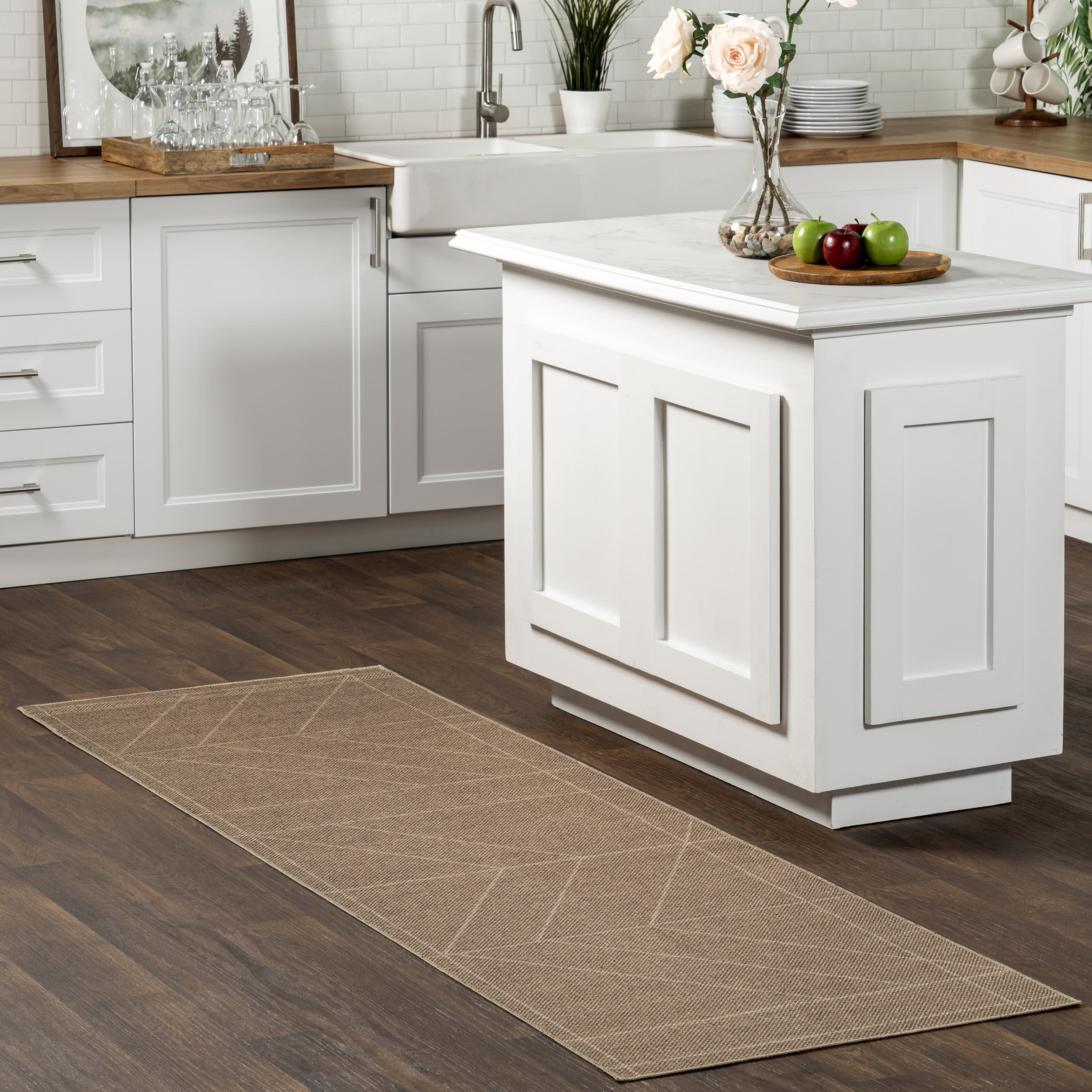 Renie Easy-Jute Washable Geometric Rug | Natural - Image 2