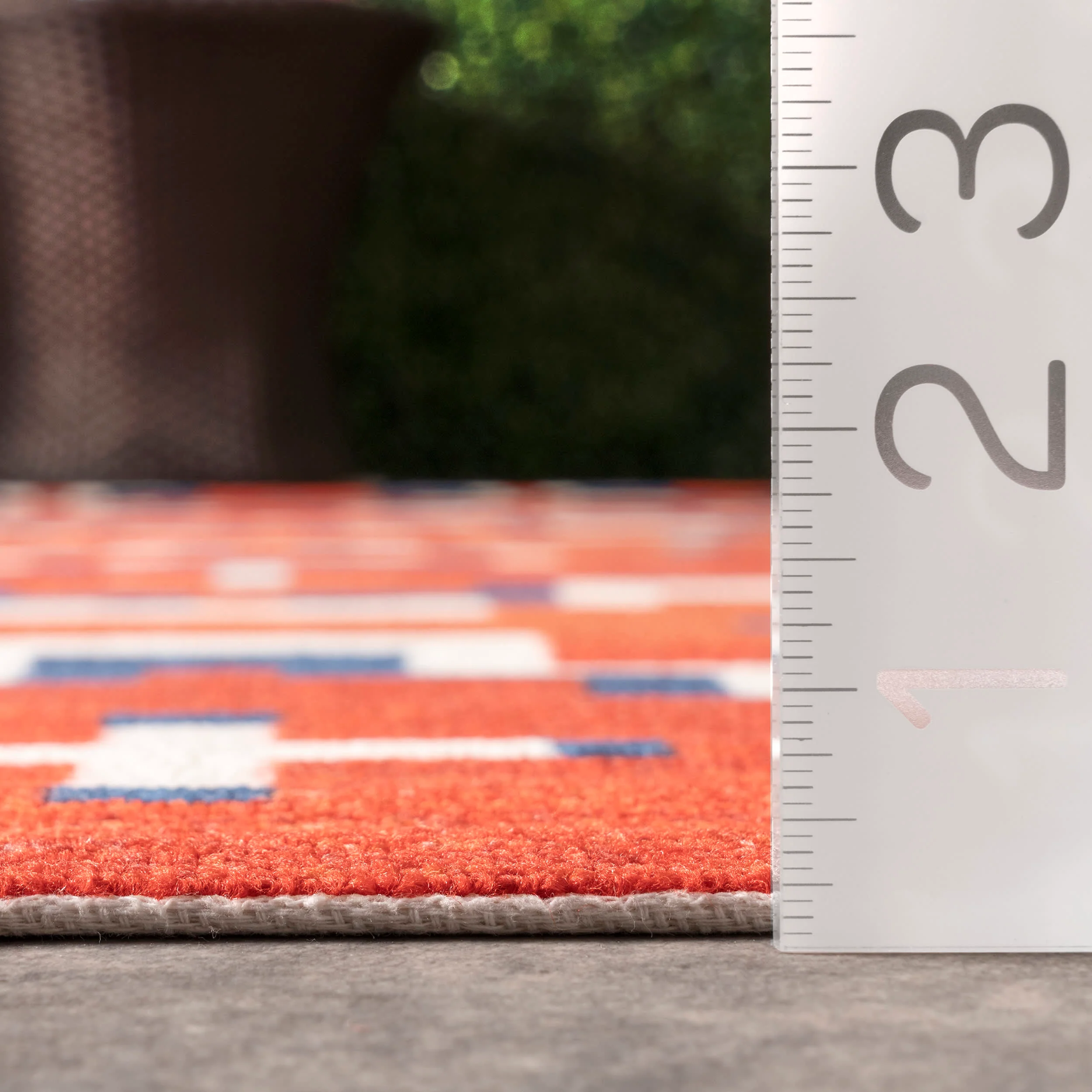 Retro Aztec Indoor/Outdoor Rug | Rust - Image 5