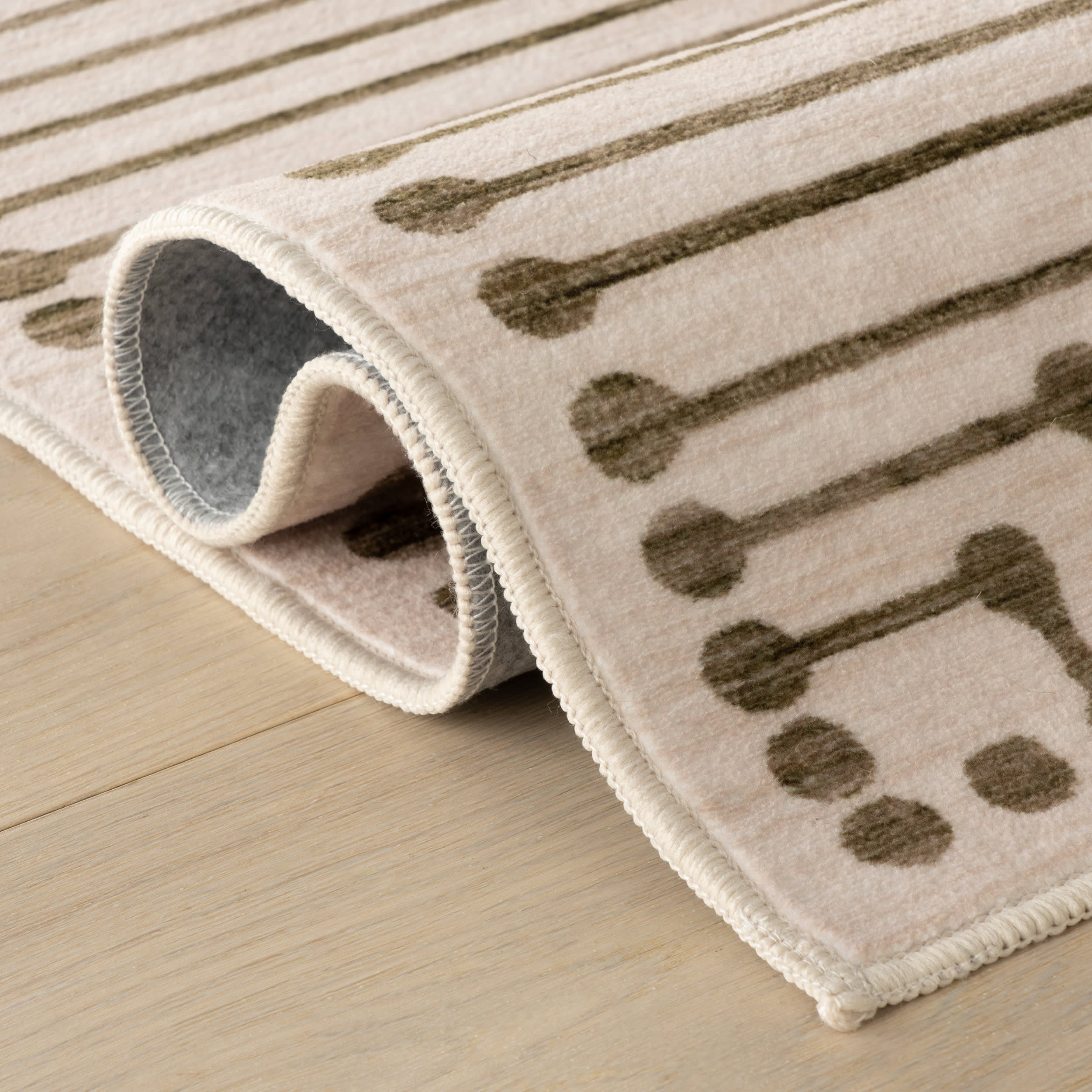 Revelyn Geometric Washable Rug | Brown - Image 11