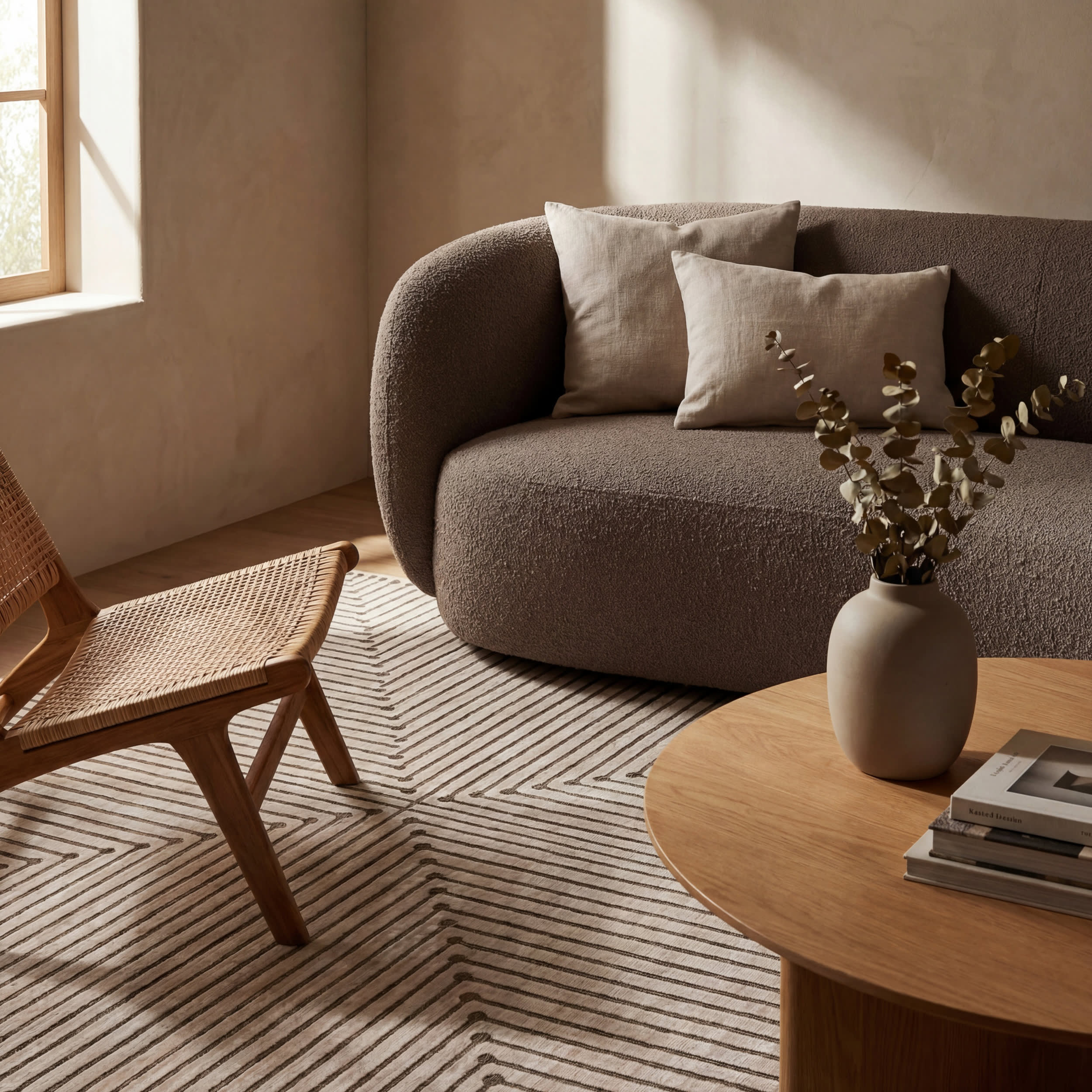 Revelyn Geometric Washable Rug | Brown - Image 5