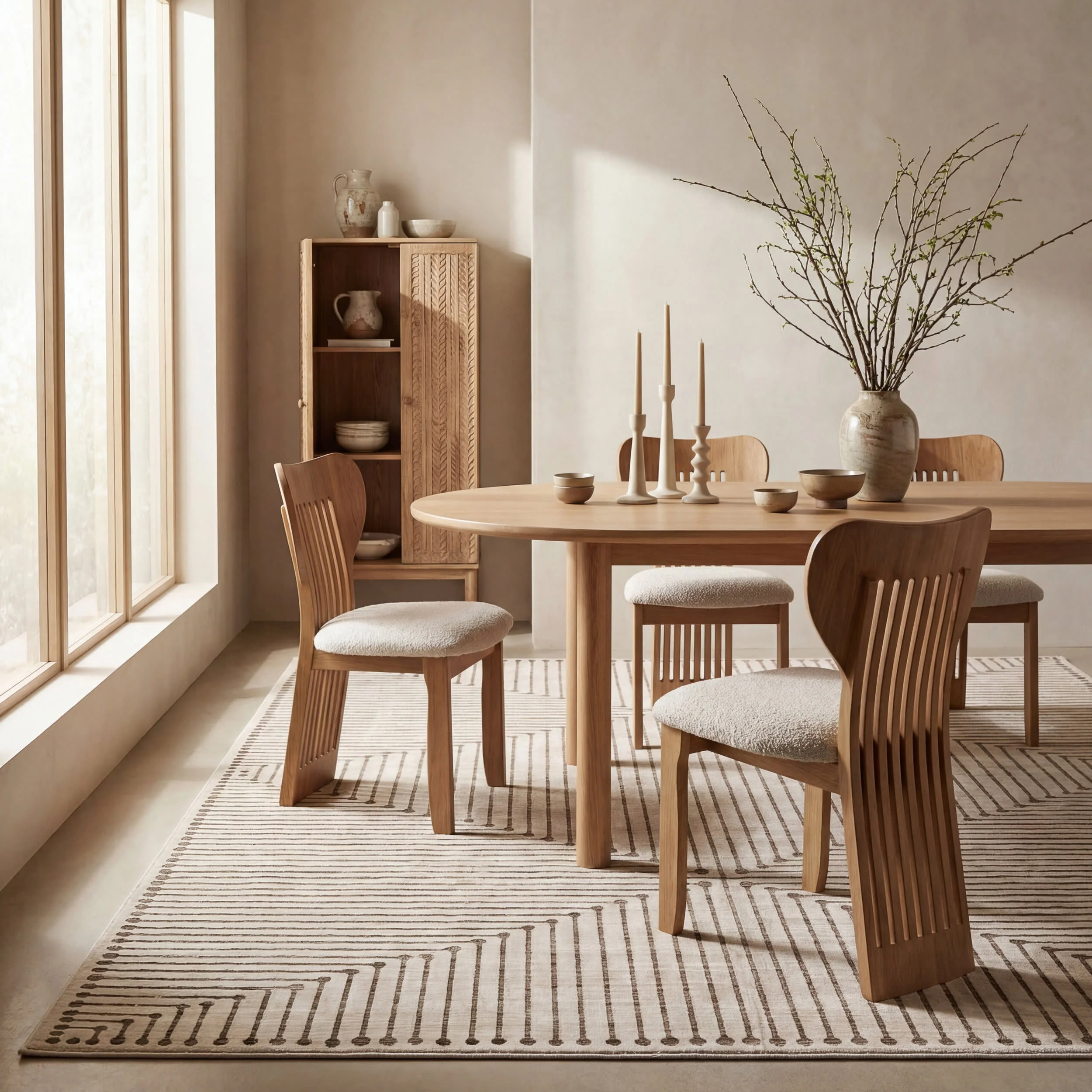 Revelyn Geometric Washable Rug | Brown - Image 7
