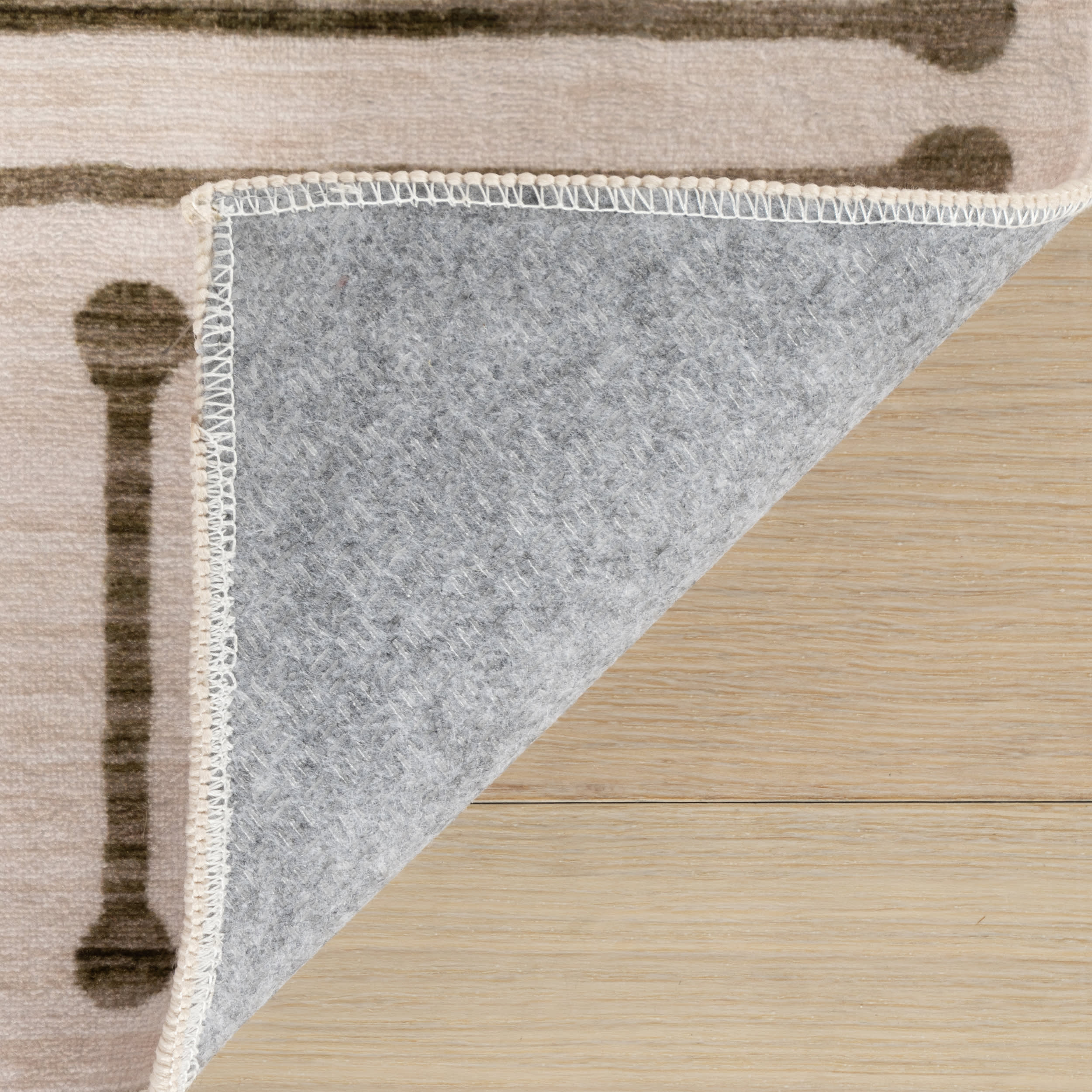 Revelyn Geometric Washable Rug | Brown - Image 8