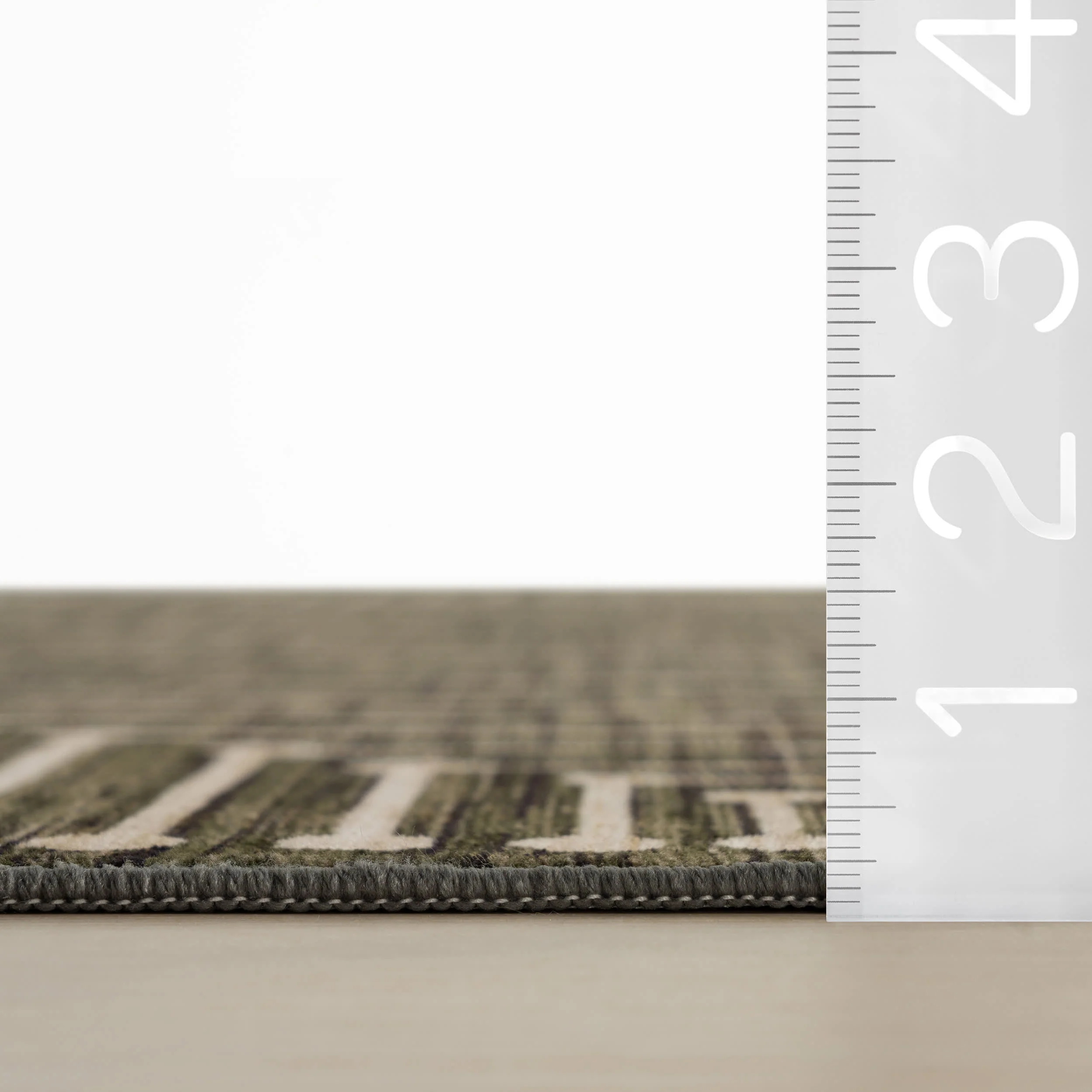 Revelyn Geometric Washable Rug | Green - Image 6
