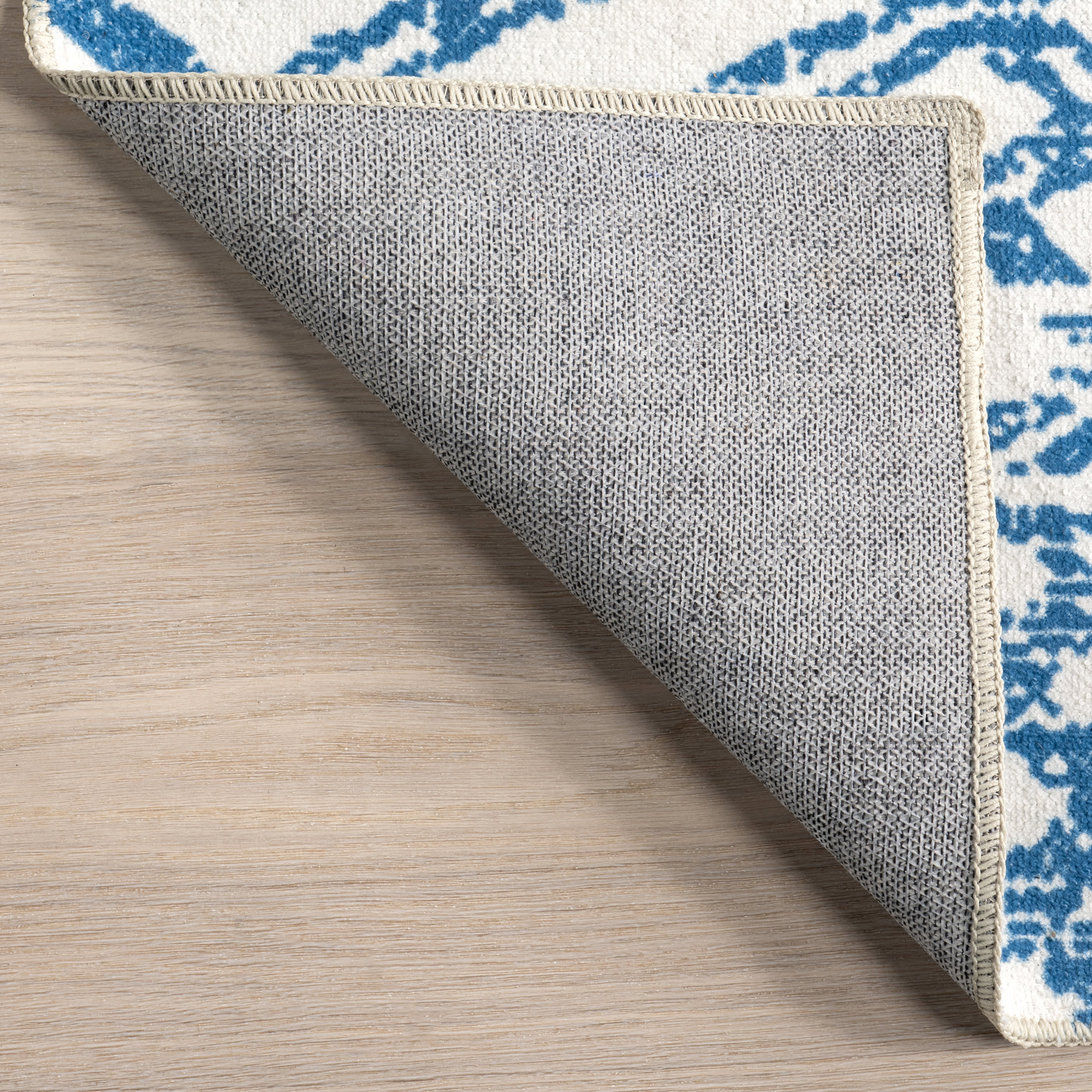 Reverse Herringbone Washable Rug | Blue - Image 7