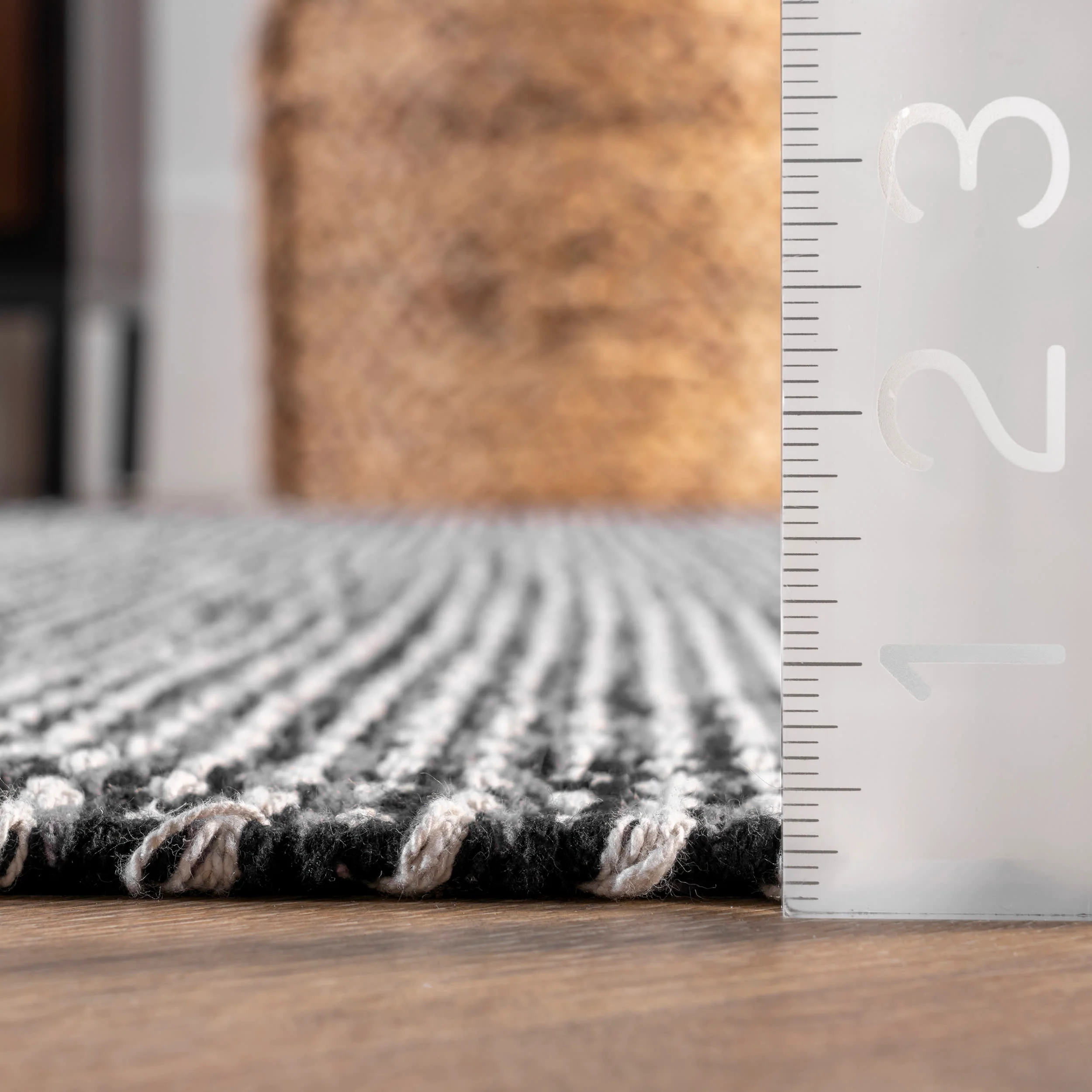 Reversible Cotton Solid Flatweave Rug | Black - Image 5