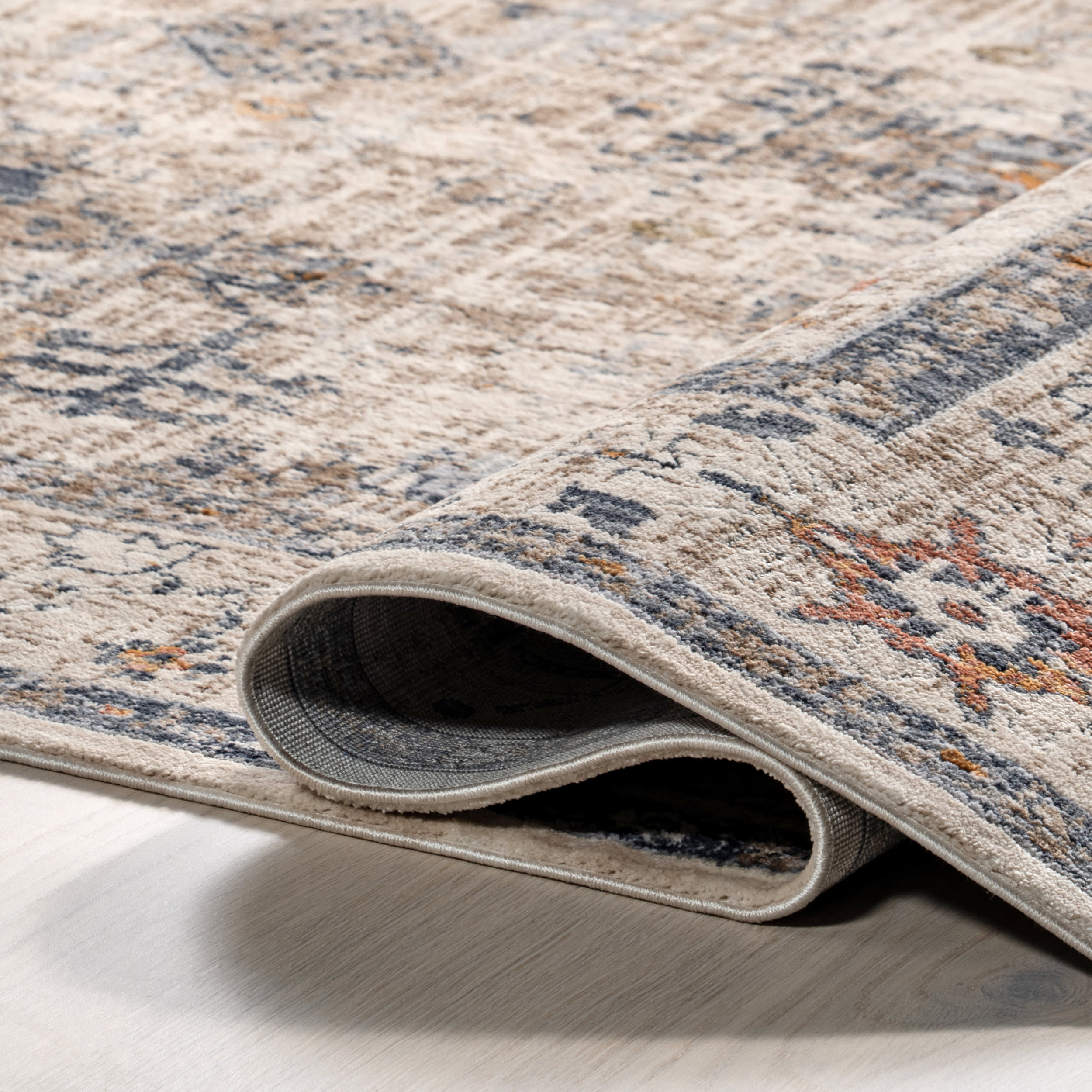 Revkah Traditional Vintage Rug | Beige - Image 8