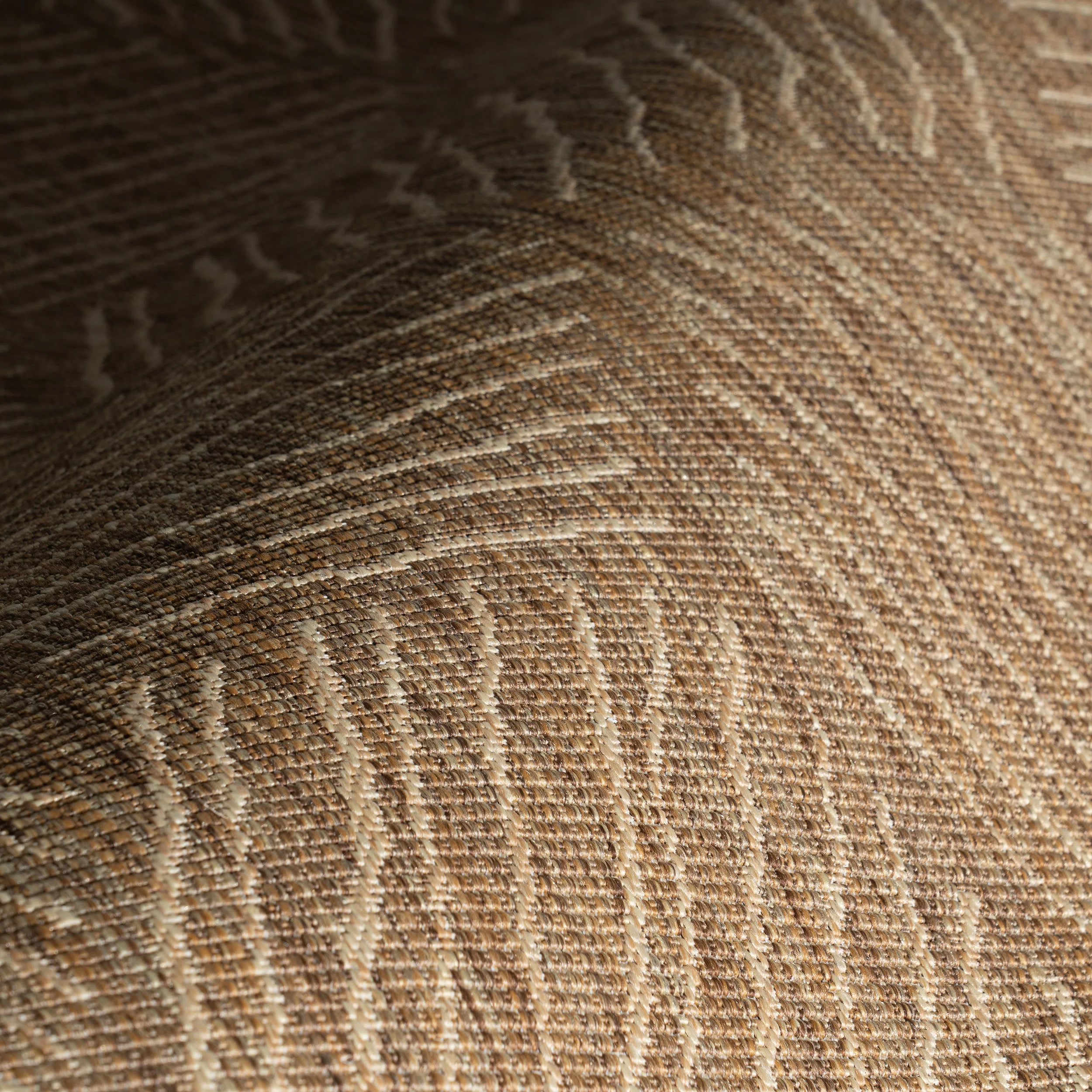 Rheza Geometric Indoor/Outdoor Rug | Light Brown - Image 3