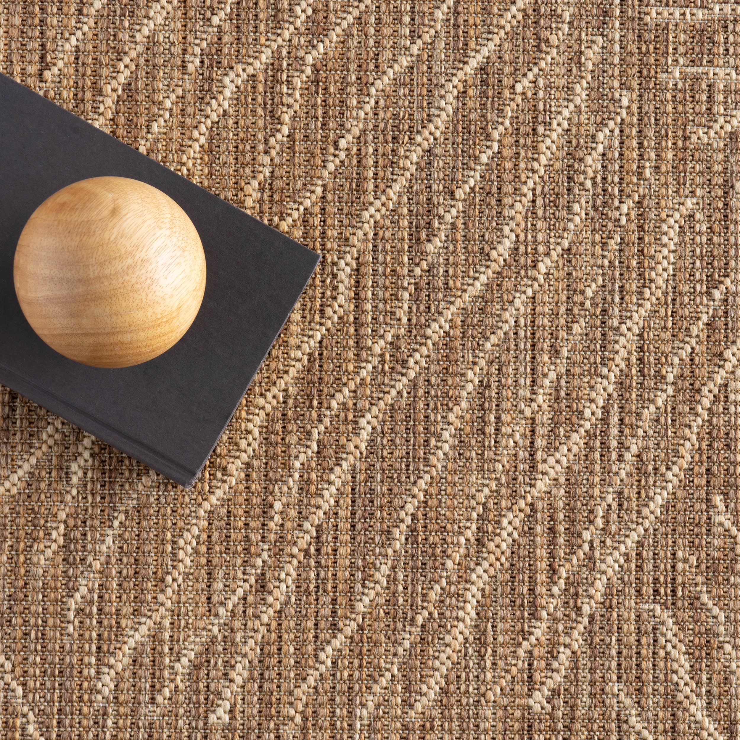 Rheza Geometric Indoor/Outdoor Rug | Light Brown - Image 7