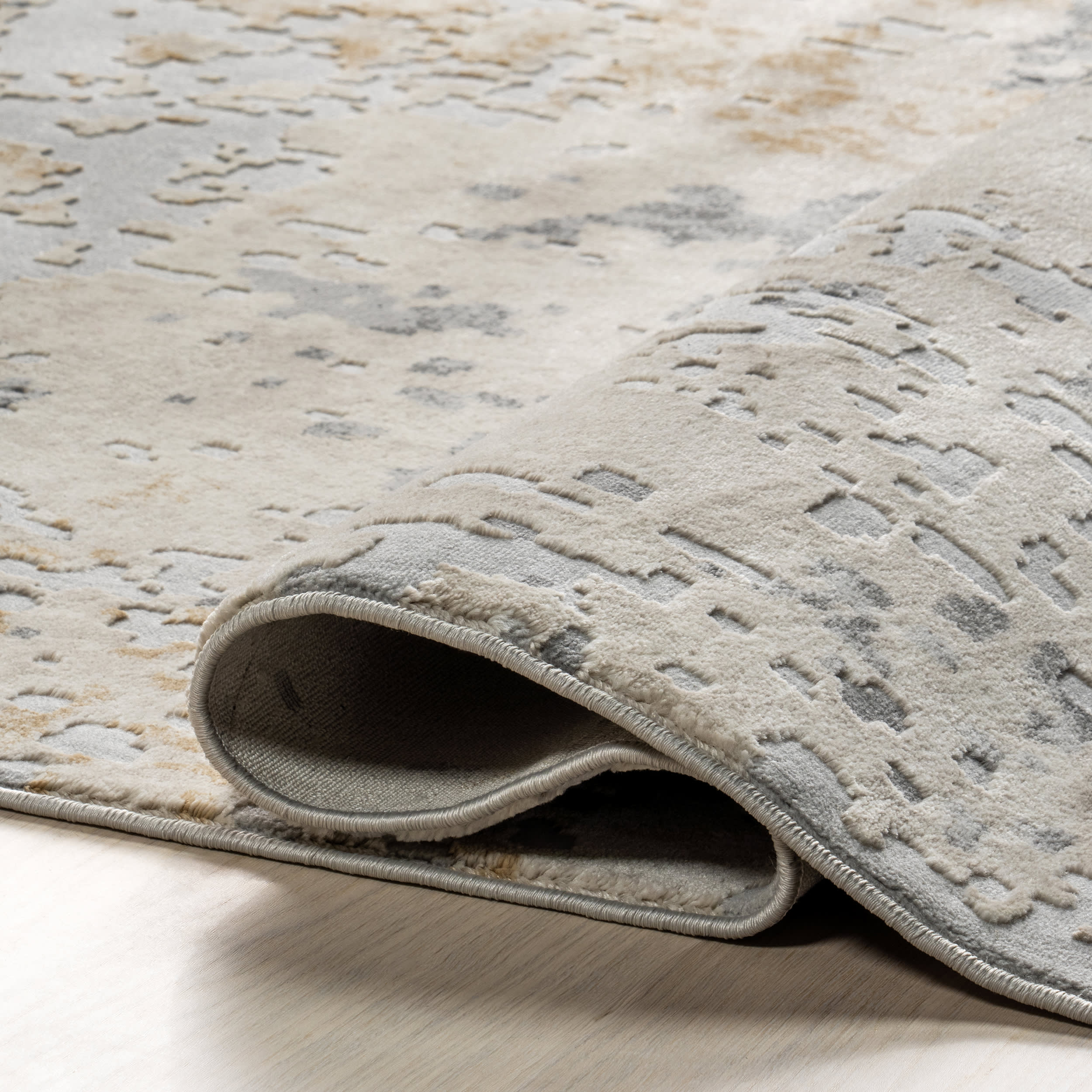 Ricki Mottled Abstract Rug | Beige - Image 11