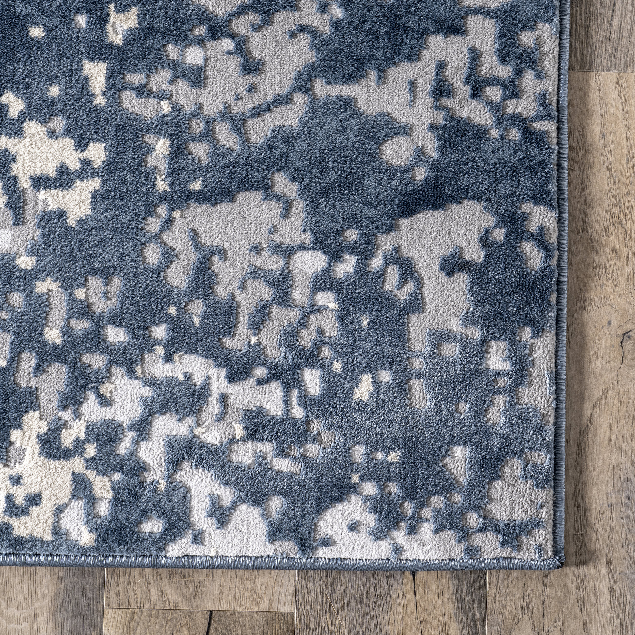 Ricki Mottled Abstract Rug | Blue - Image 3