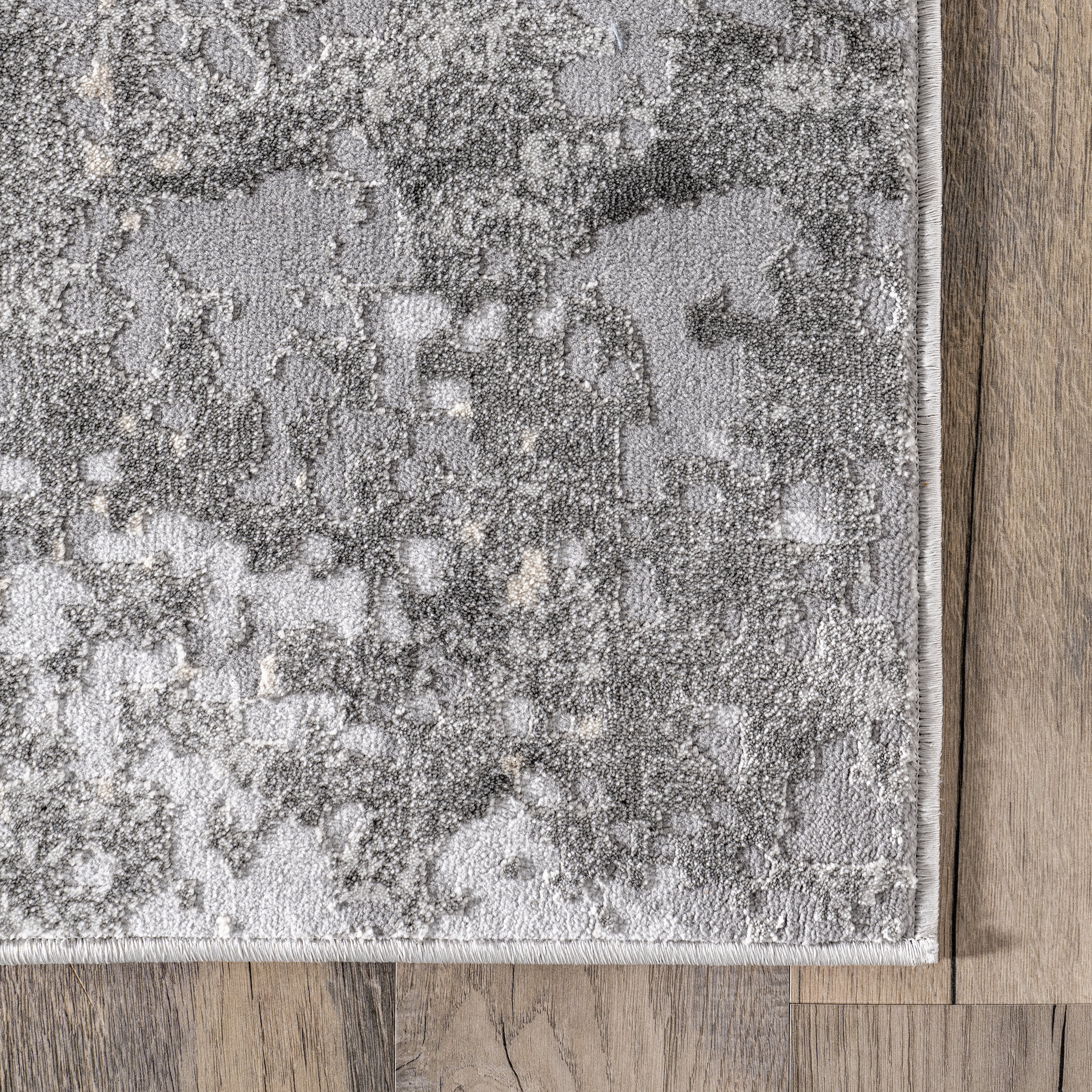 Ricki Mottled Abstract Rug | Grey - Image 3