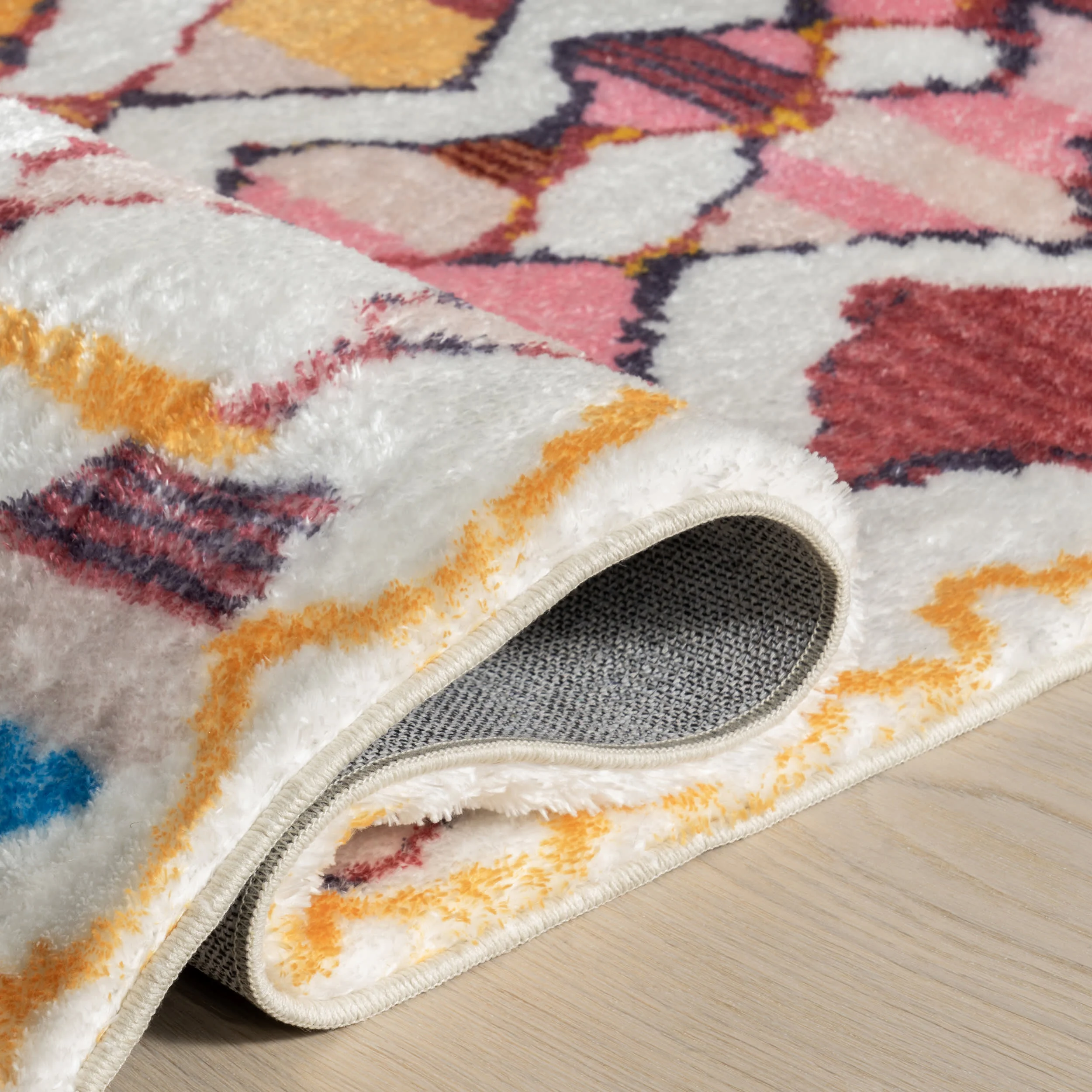 Ridge Trellis Washable Rug | Multicolor - Image 10