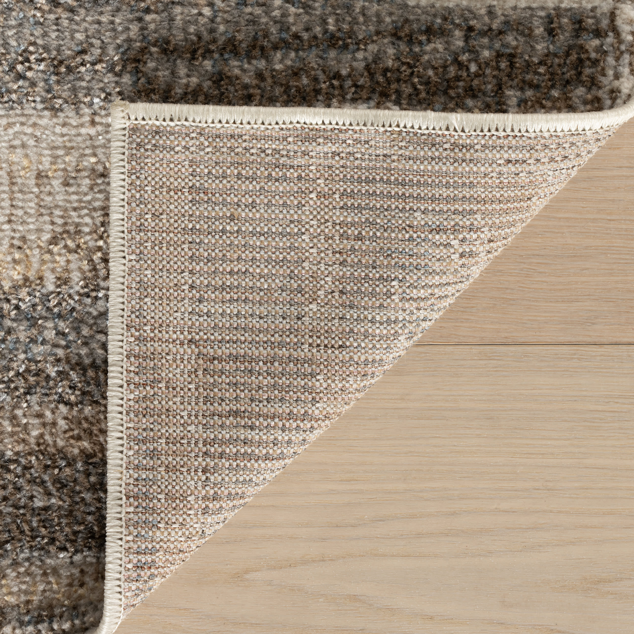 Ridgeway Rustic Striped Washable Rug | Brown - Image 8