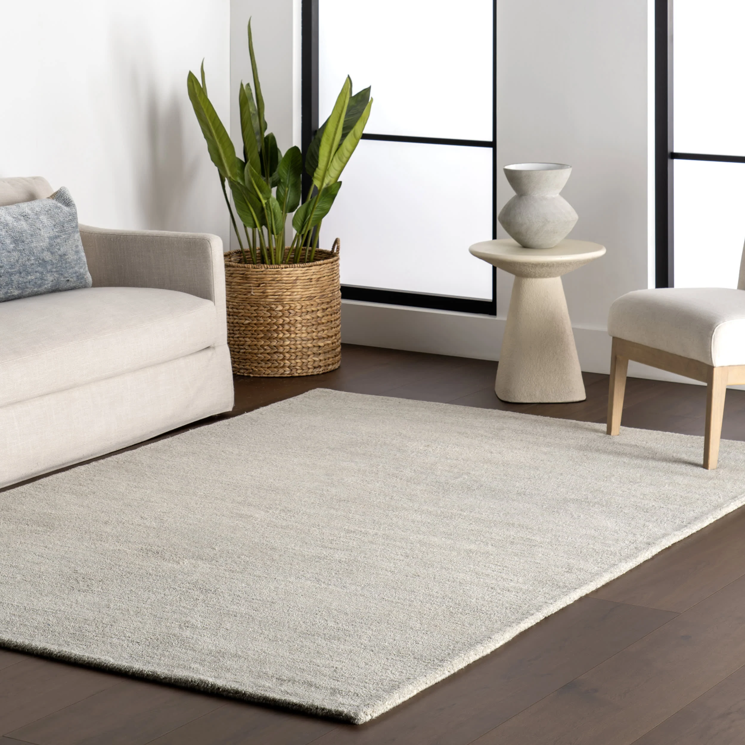 Ridgewood Wool Monochromatic Rug | Blue Grey - Image 2