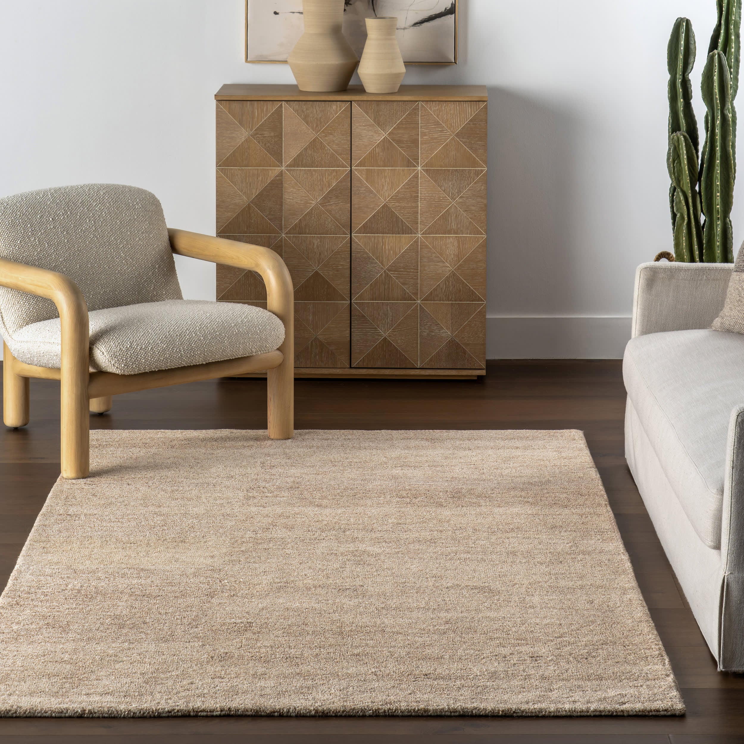Ridgewood Wool Monochromatic Rug | Tan - Image 5