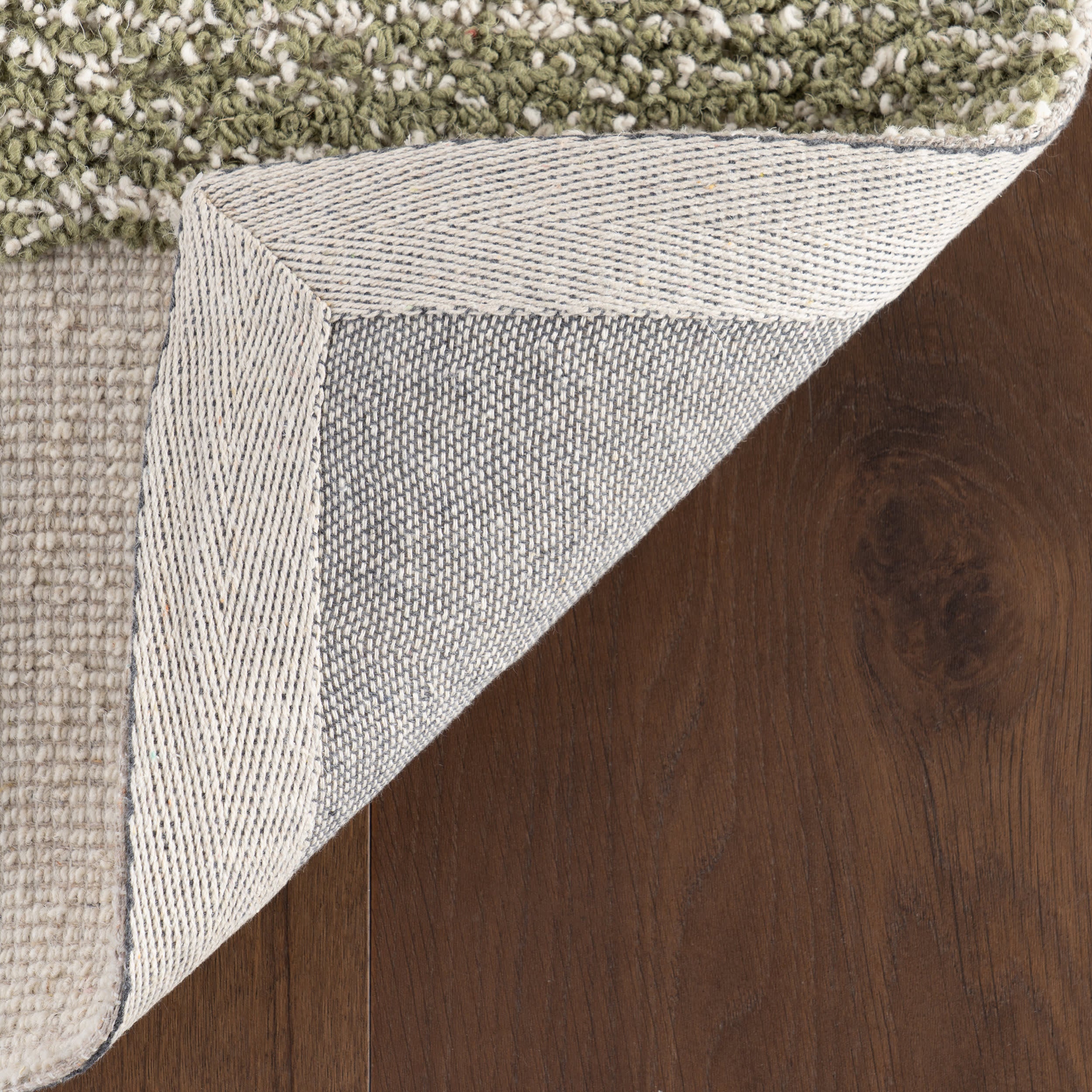 Riel Bohemian Geometric Wool Rug | Green - Image 6