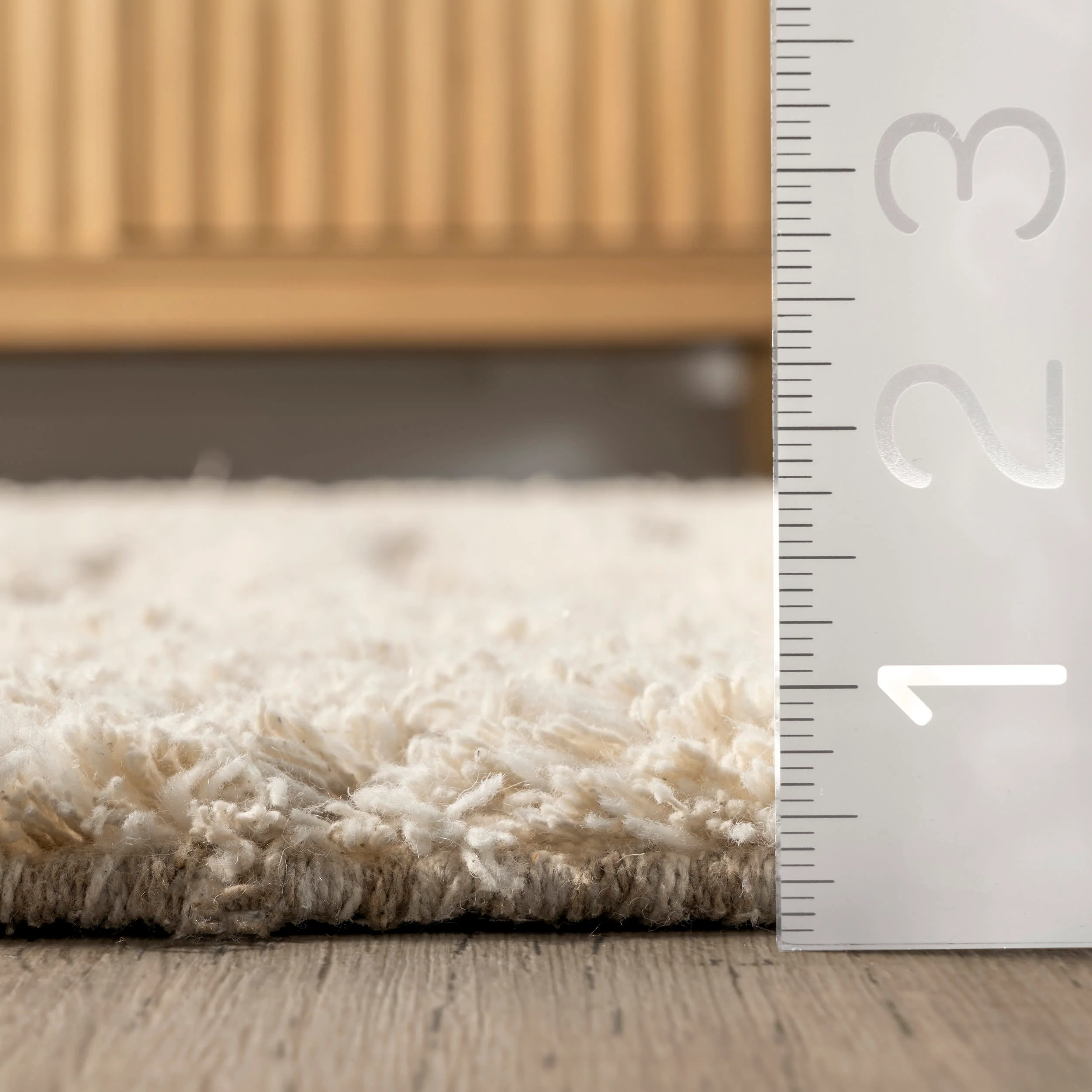 Riley Textured Shag Rug | Cream - Image 4