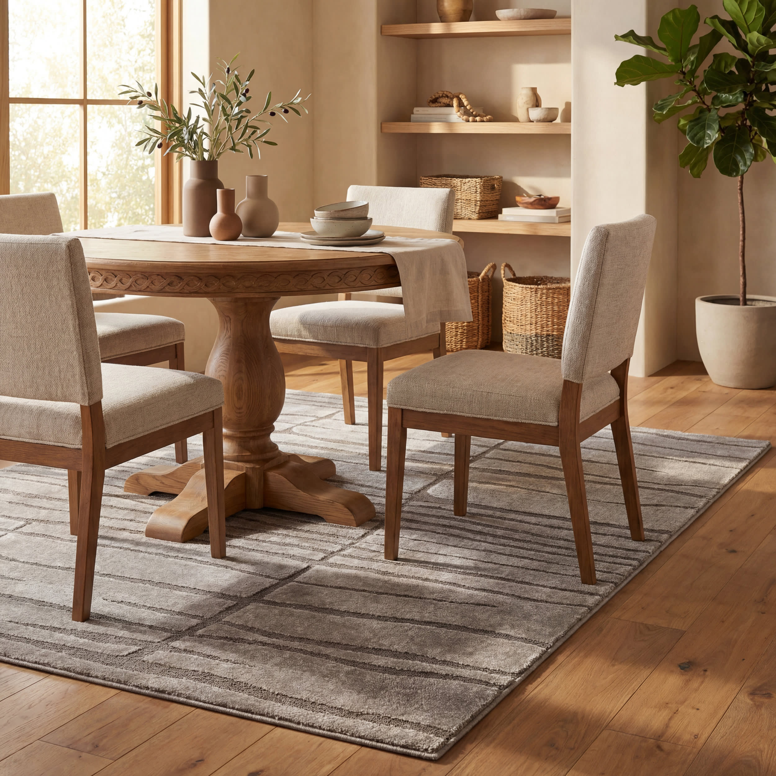 Rima Modern Abstract Rug | Brown - Image 7