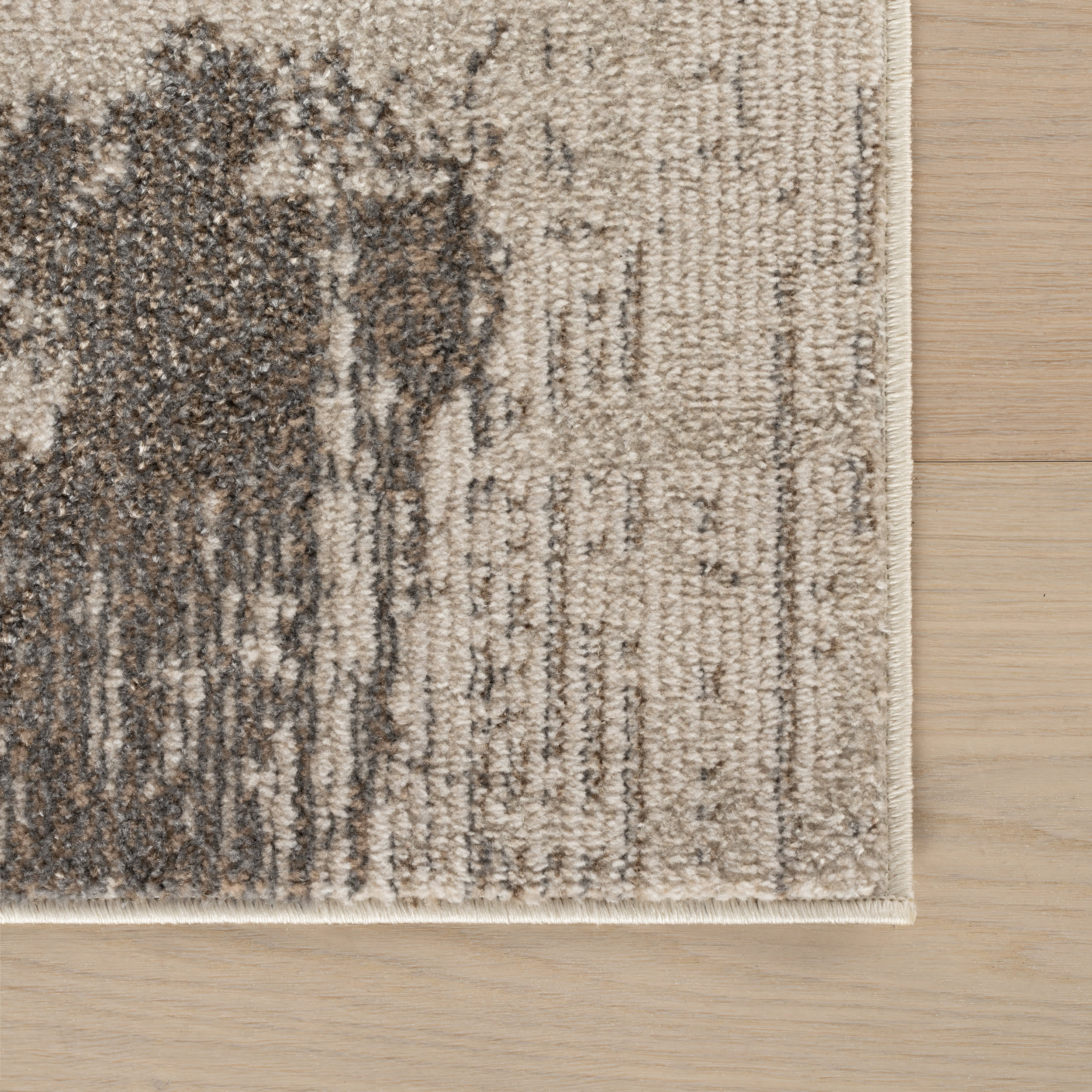 Rimalis Rustic Abstract Washable Rug | Brown - Image 4