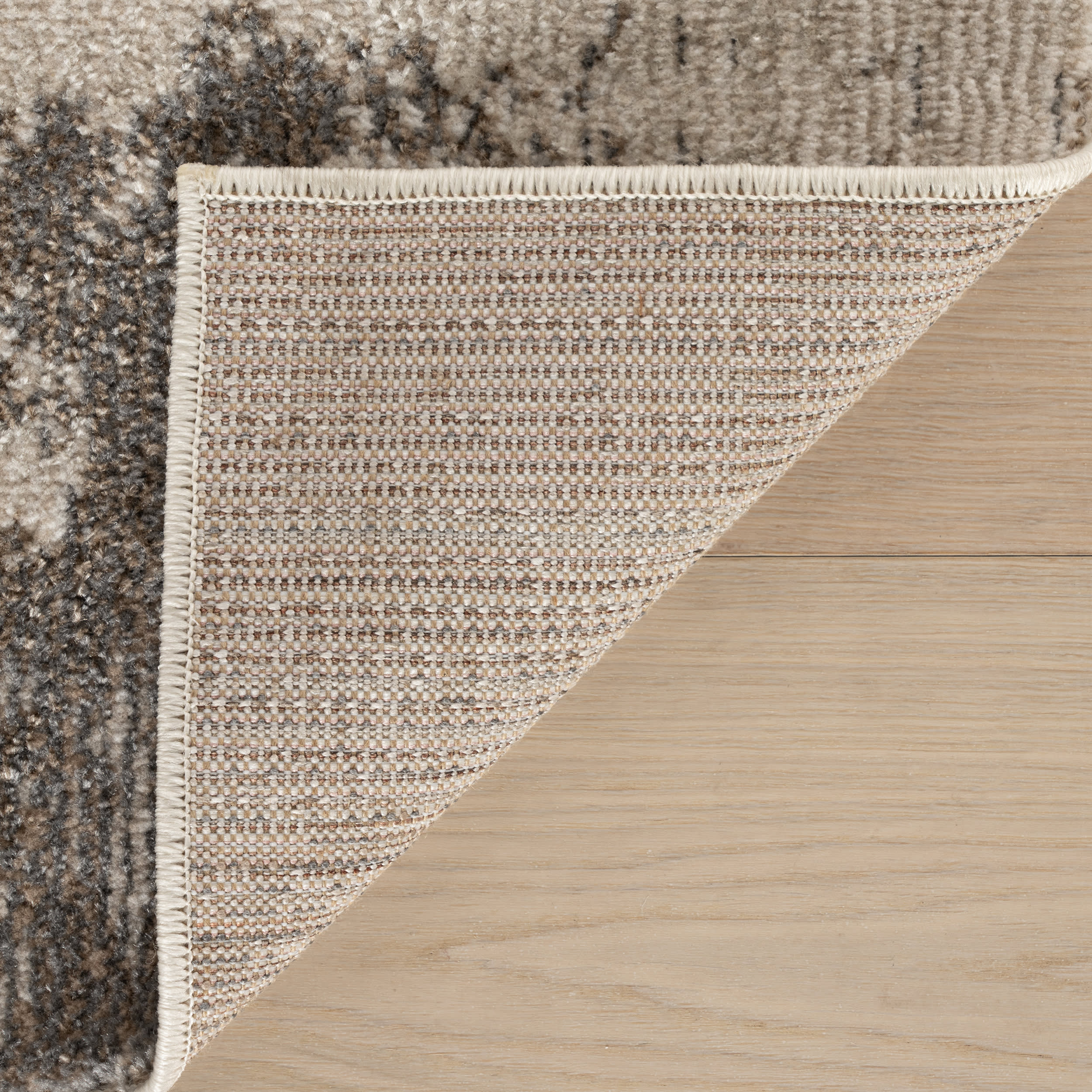 Rimalis Rustic Abstract Washable Rug | Brown - Image 8