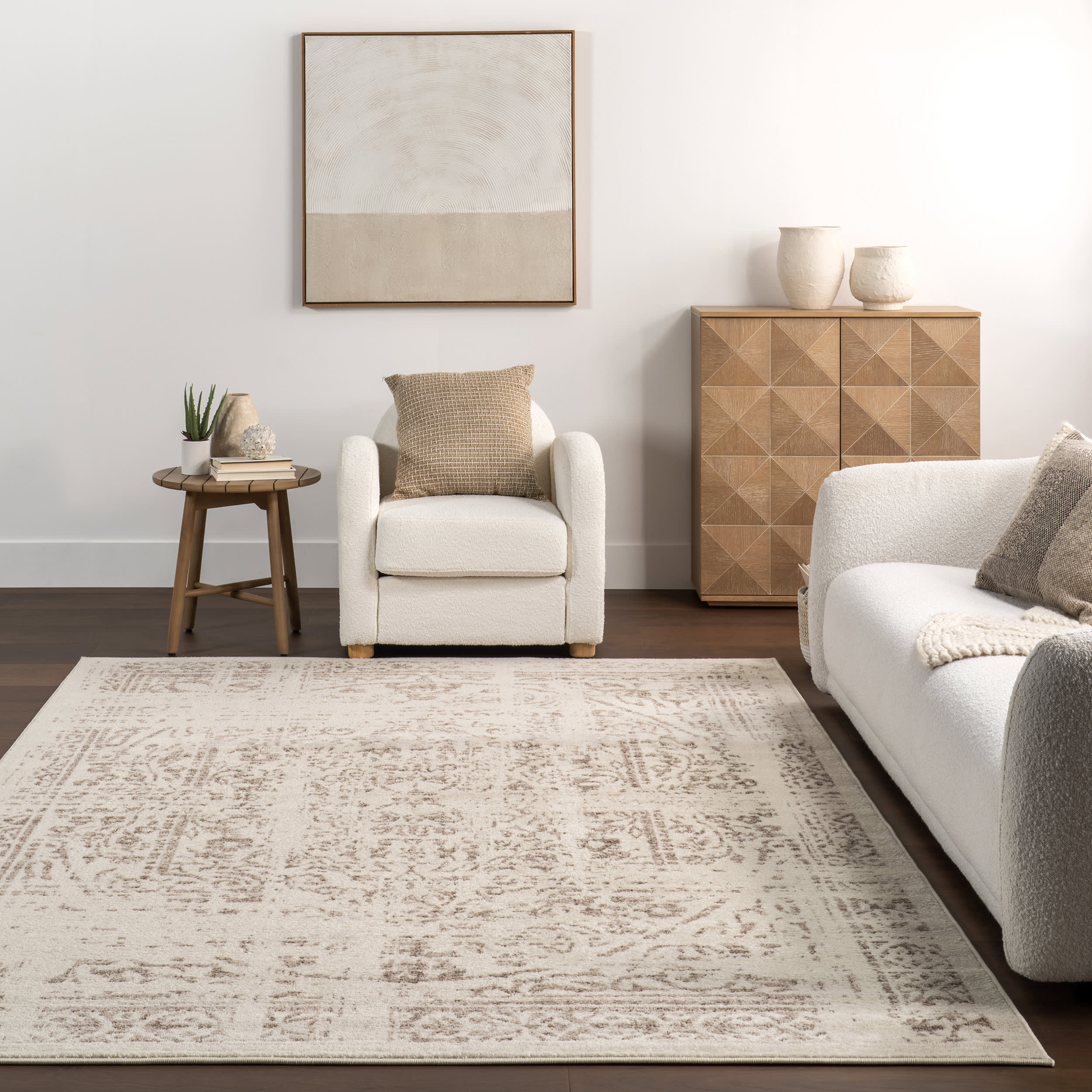 Ring Around The Rosette Rug | Beige - Image 4