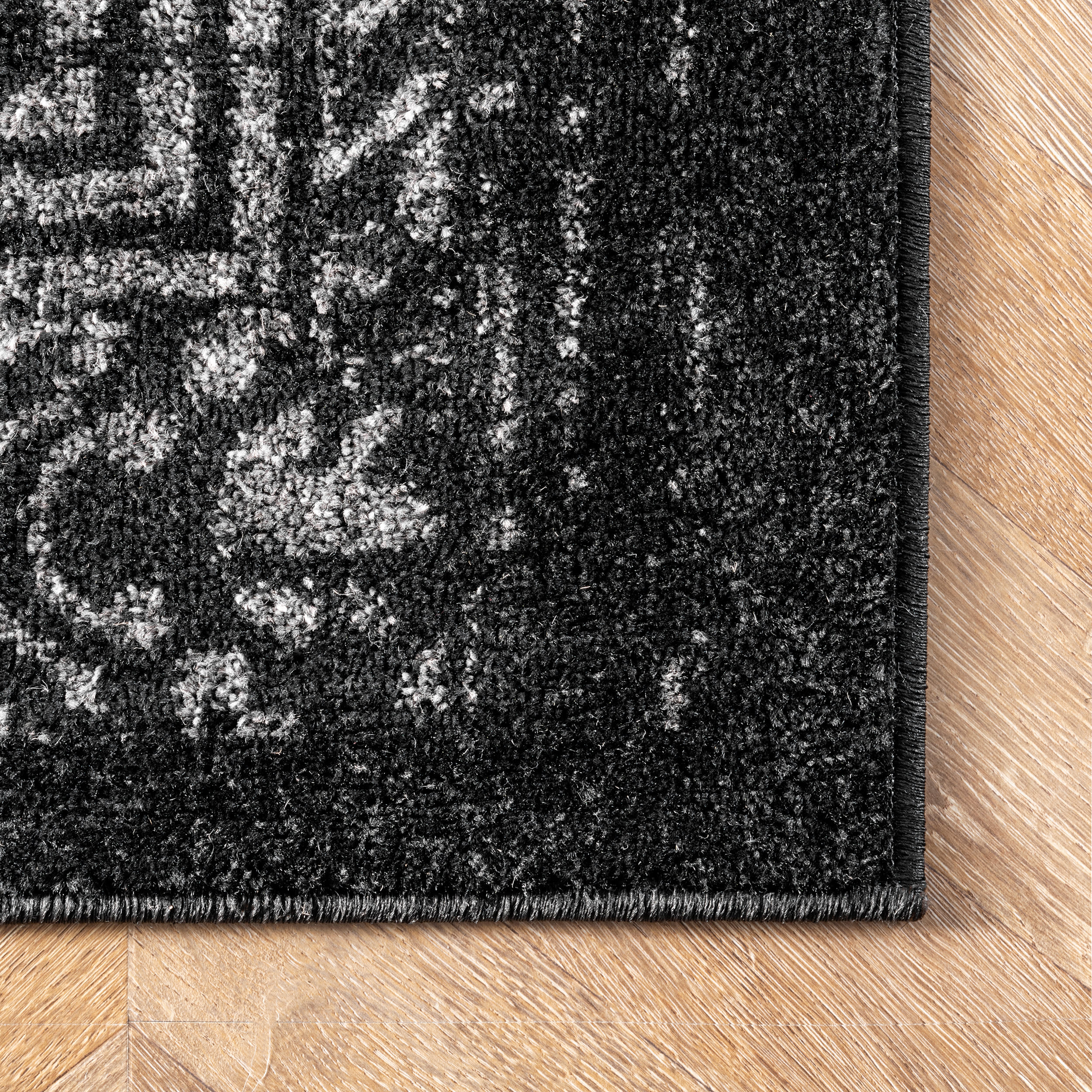 Ring Around The Rosette Rug | Black - Image 3