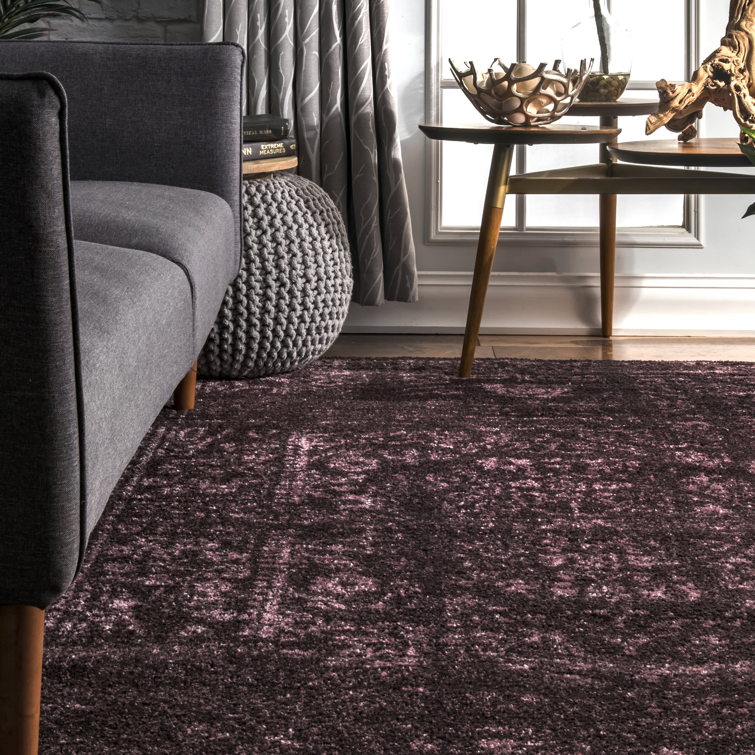 Ring Around The Rosette Rug | Burgundy - Image 4