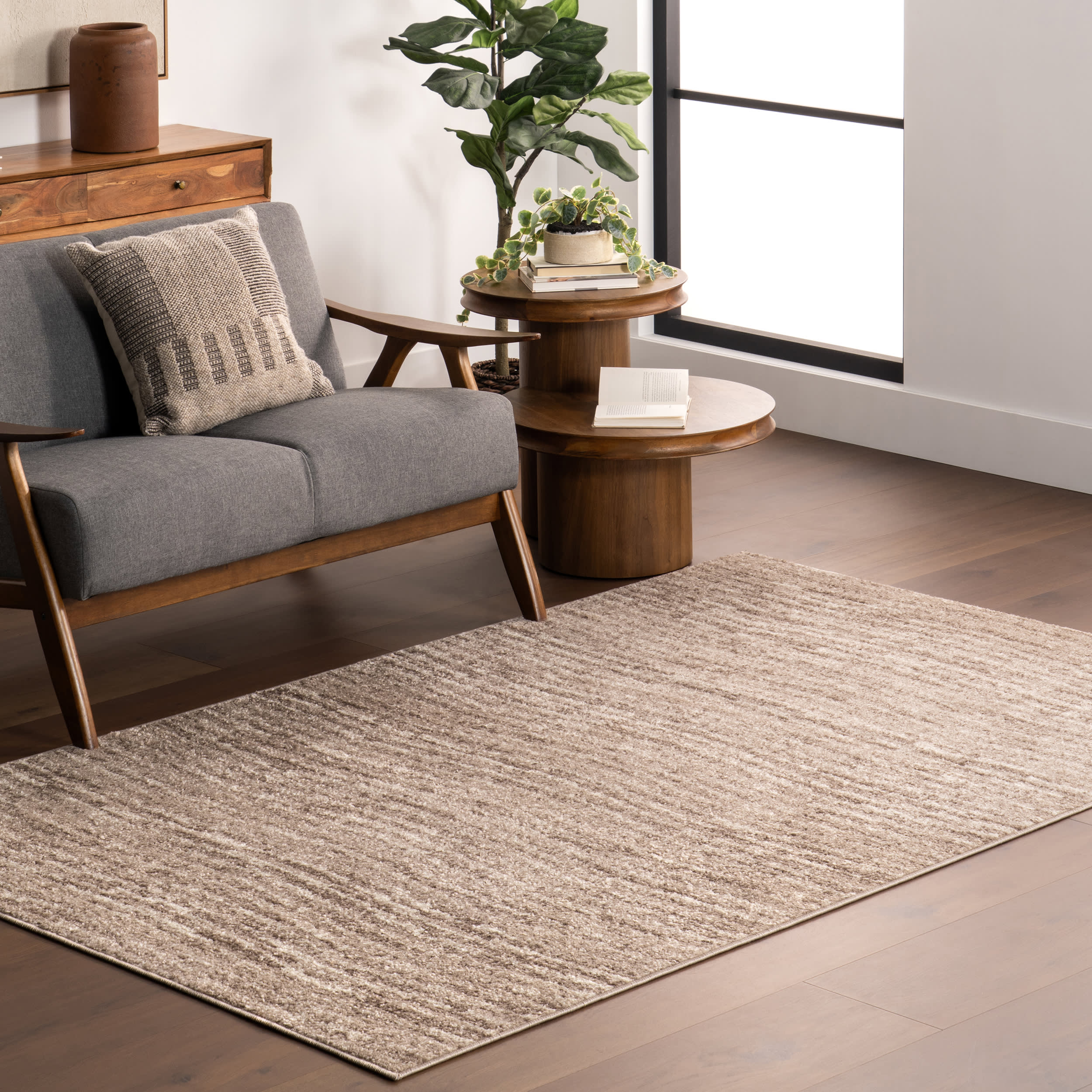 Ripple Waves Rug | Beige - Image 2