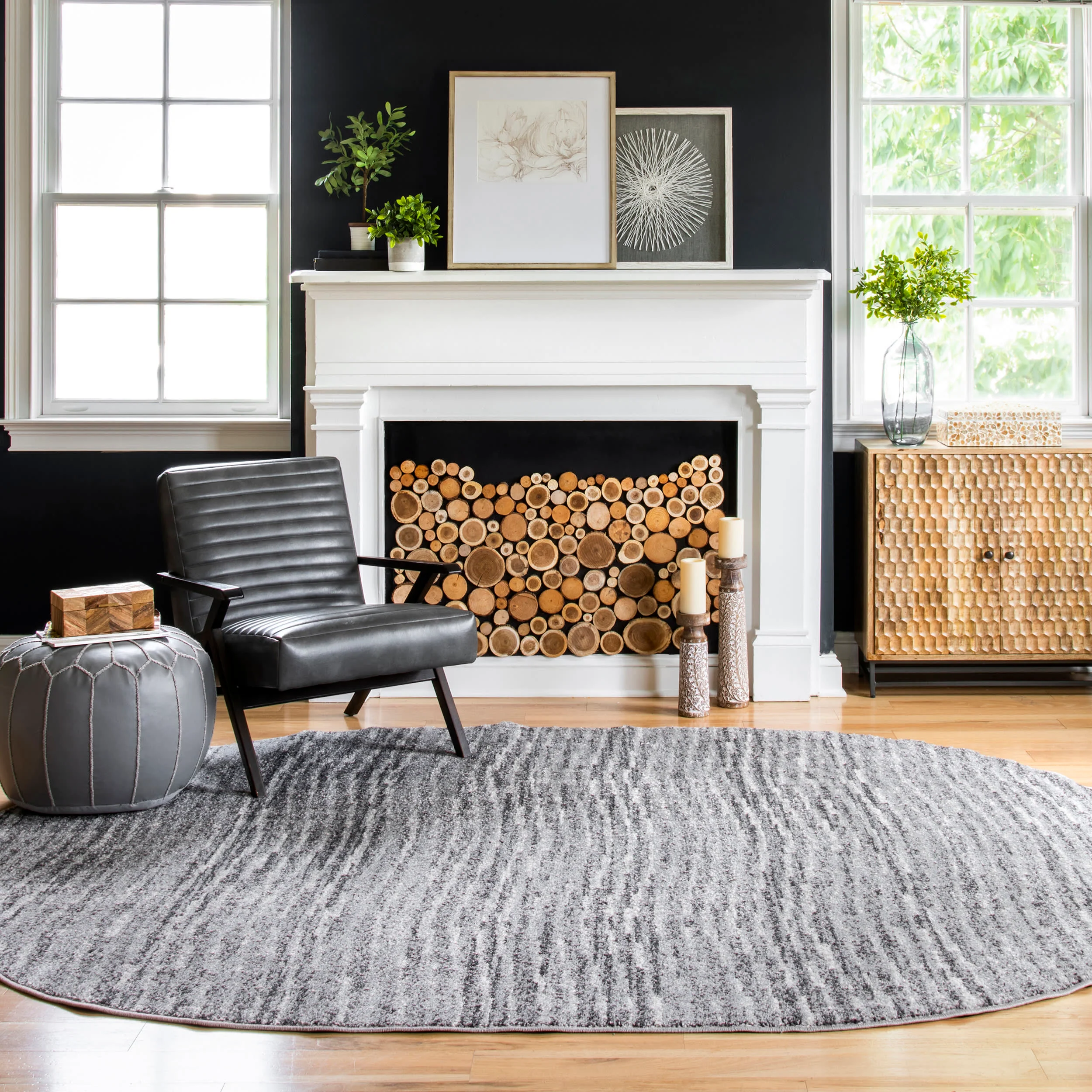 Ripple Waves Rug | Grey - Image 2