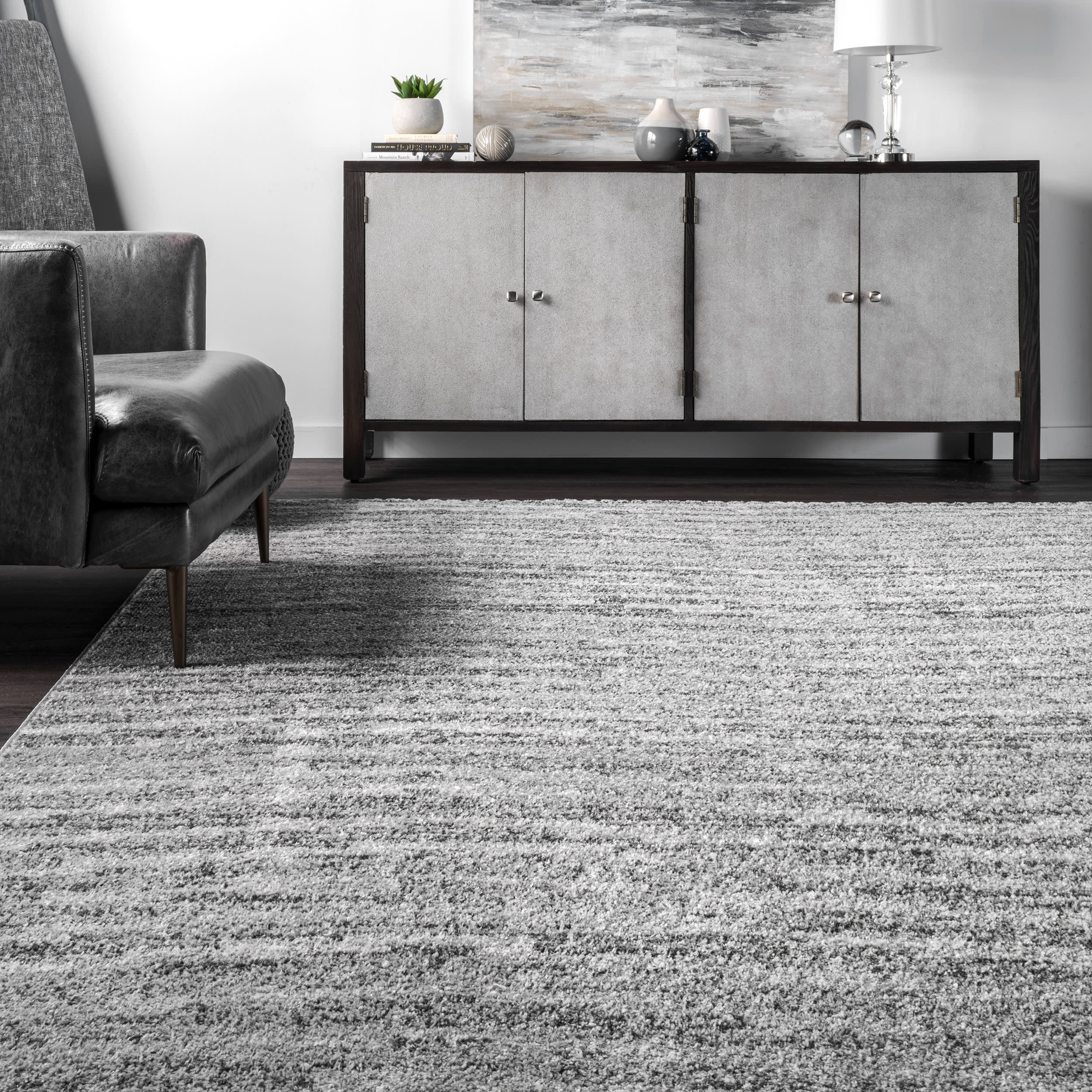 Ripple Waves Rug | Grey - Image 4