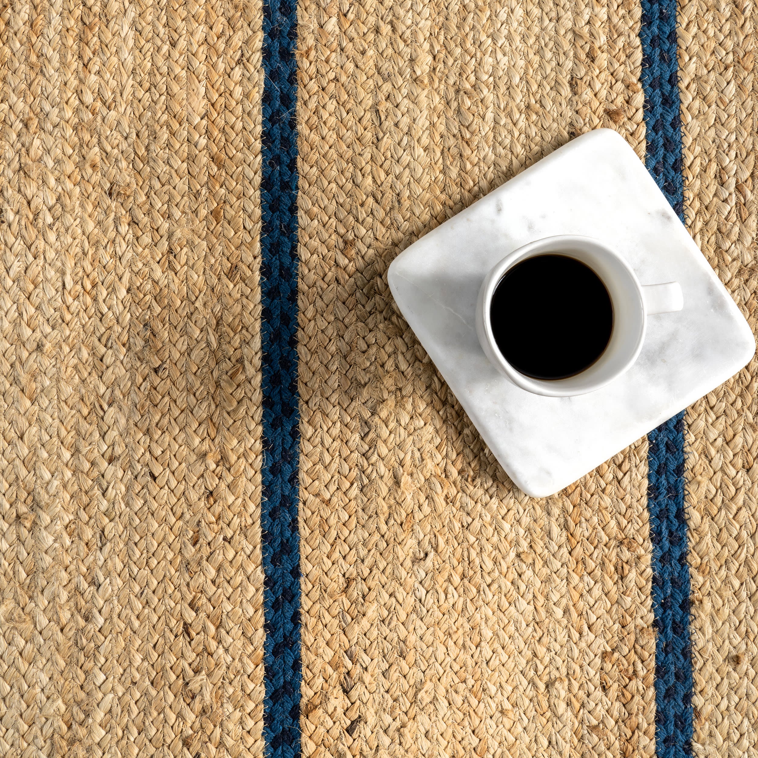 Ripplewood Oval Jute Rug | Navy - Image 6