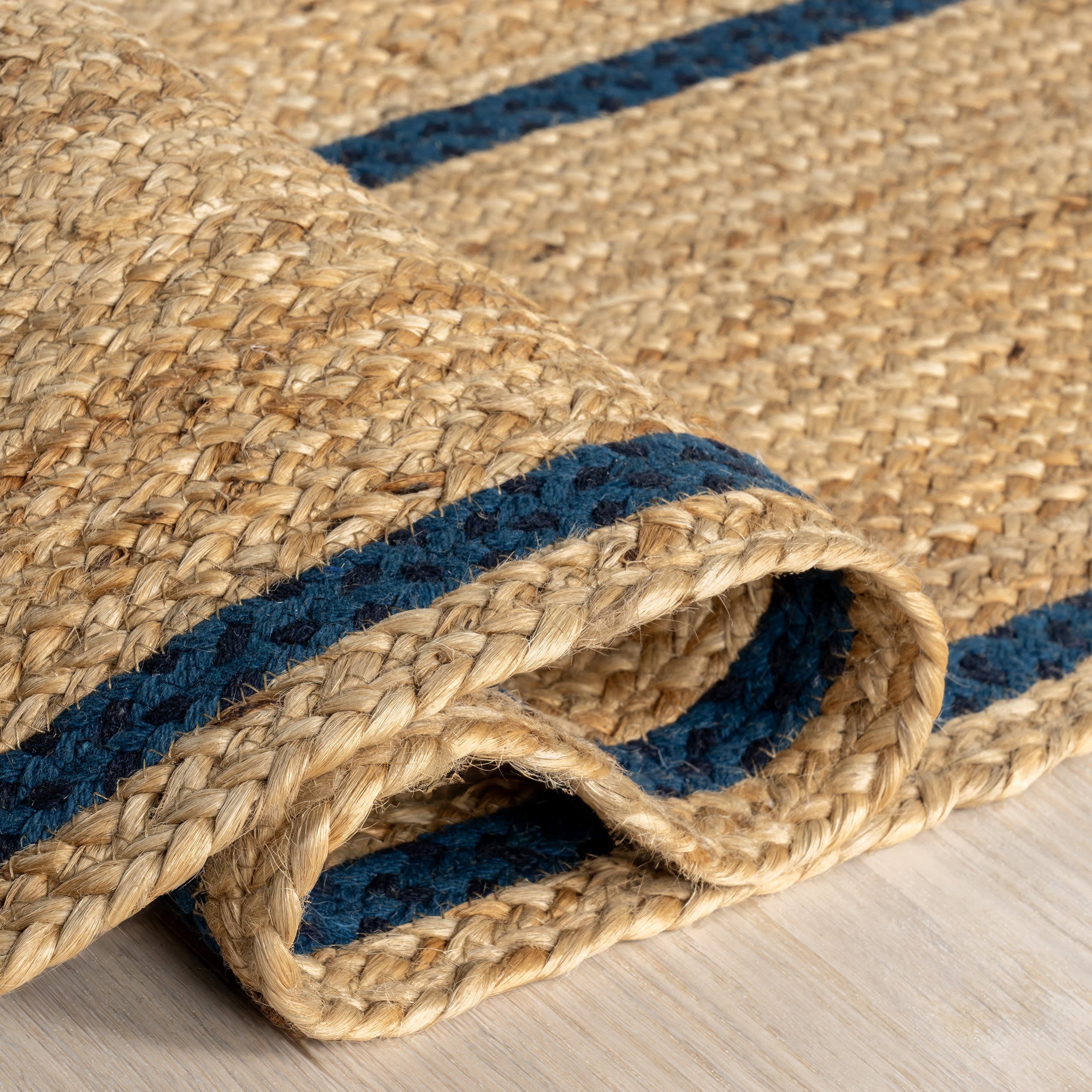 Ripplewood Oval Jute Rug | Navy - Image 8