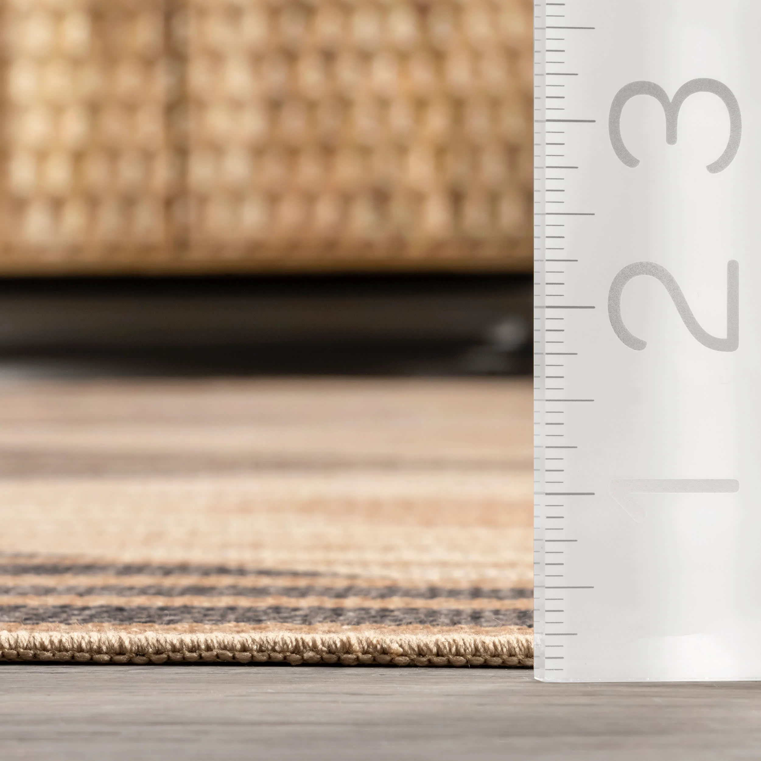 Rivera Easy-Jute Washable Tiled Rug | Natural - Image 5