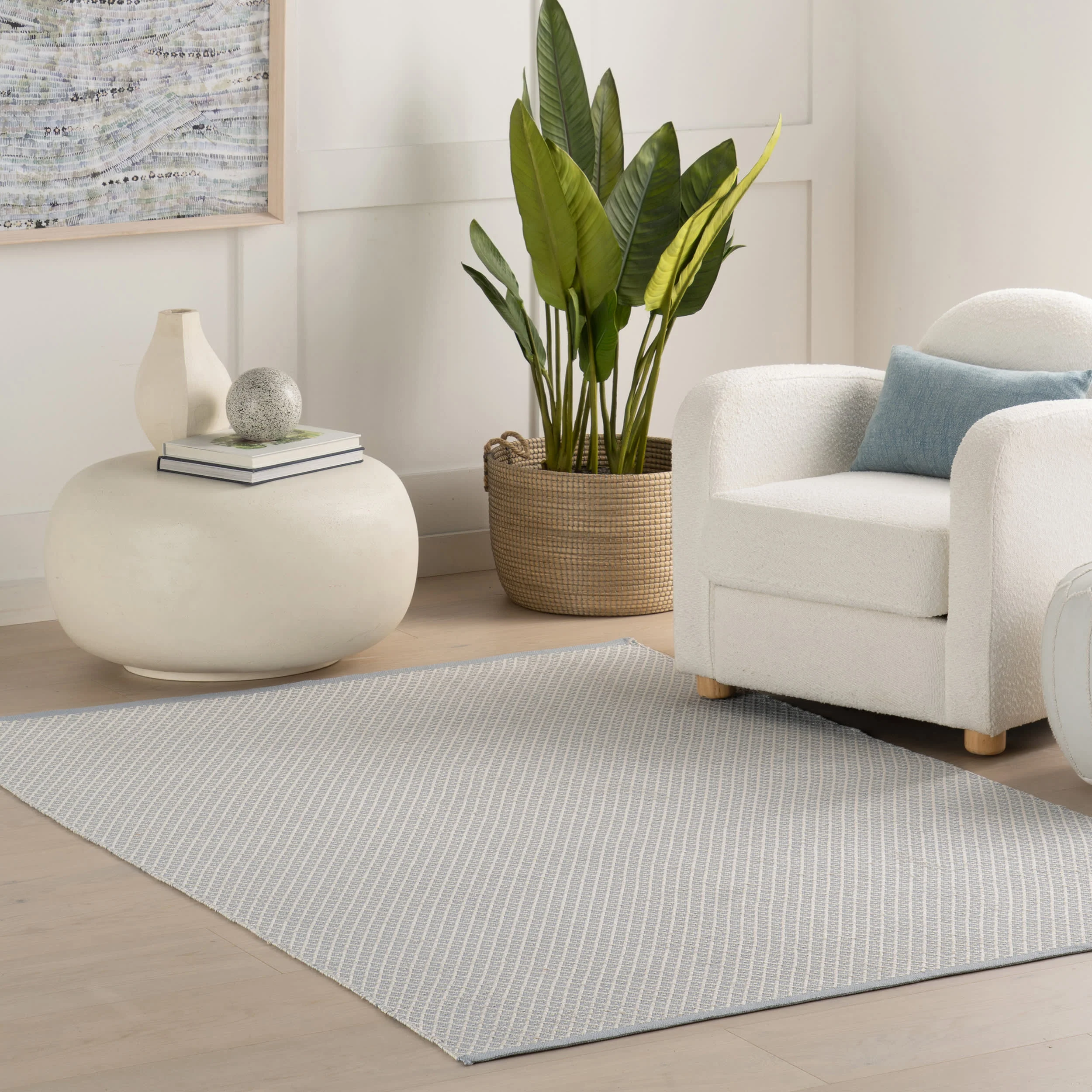 Riviera Handwoven Indoor/Outdoor Rug | Swedish Blue - Image 2