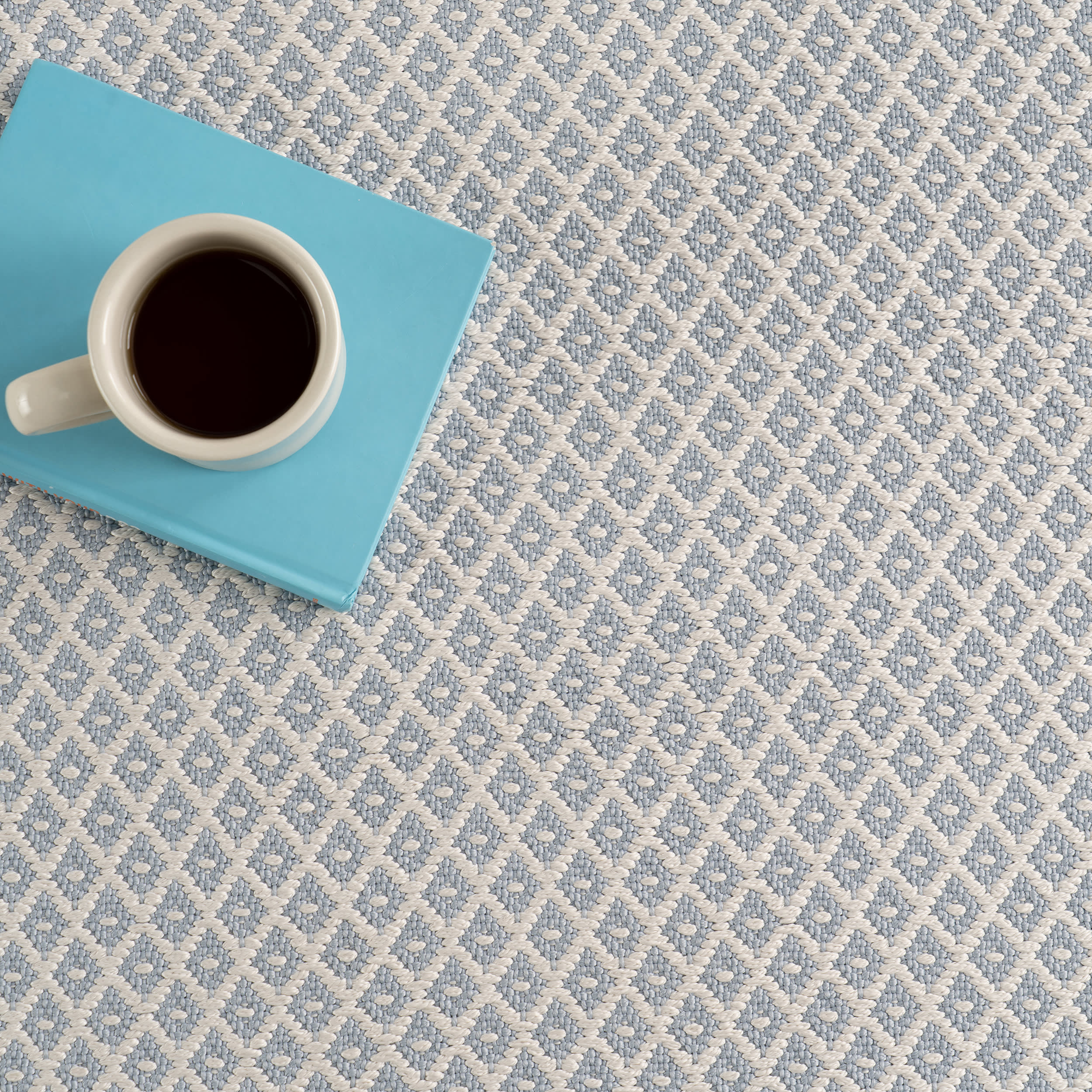 Riviera Handwoven Indoor/Outdoor Rug | Swedish Blue - Image 3