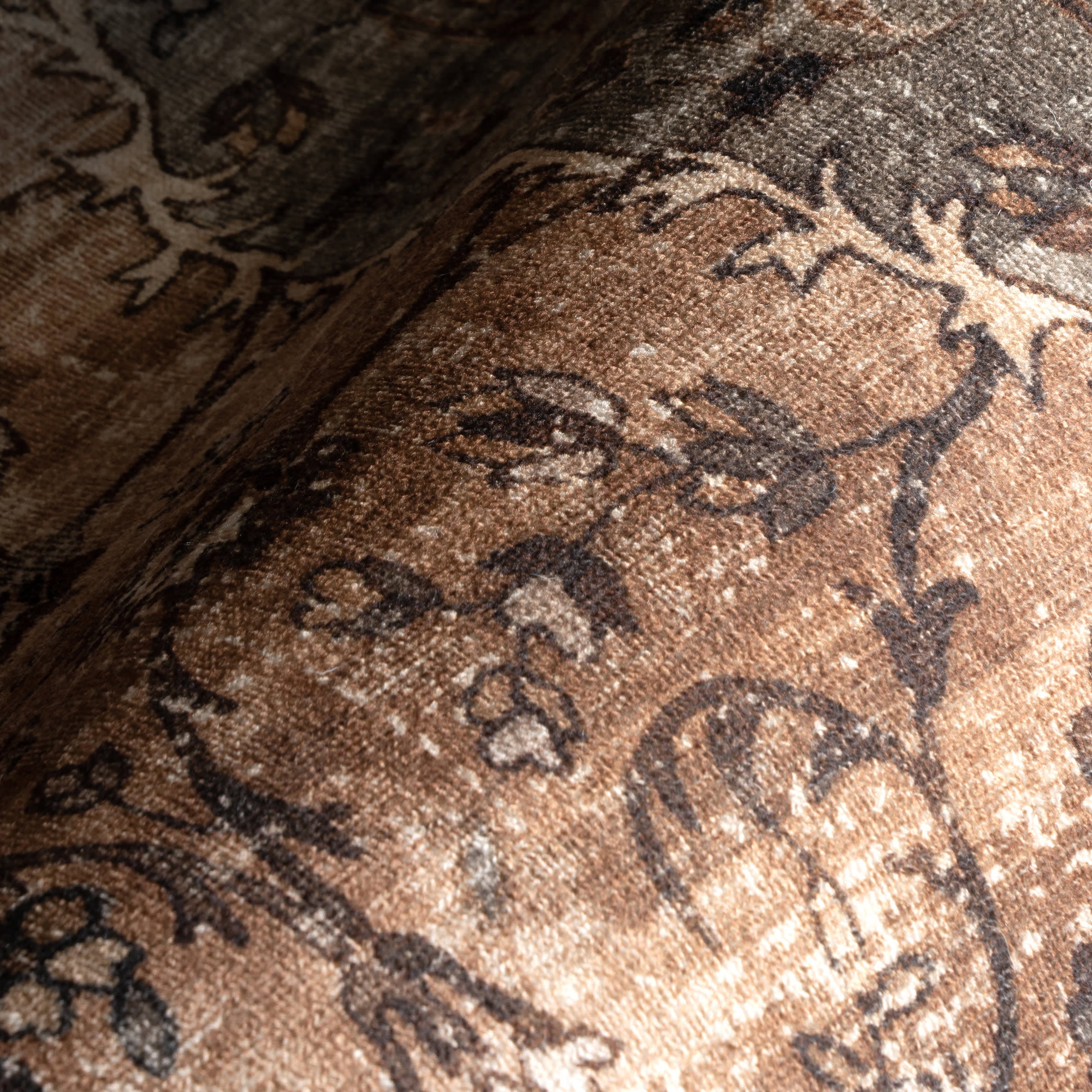 Rivka Medallion Spill Proof Washable Rug | Brown - Image 3