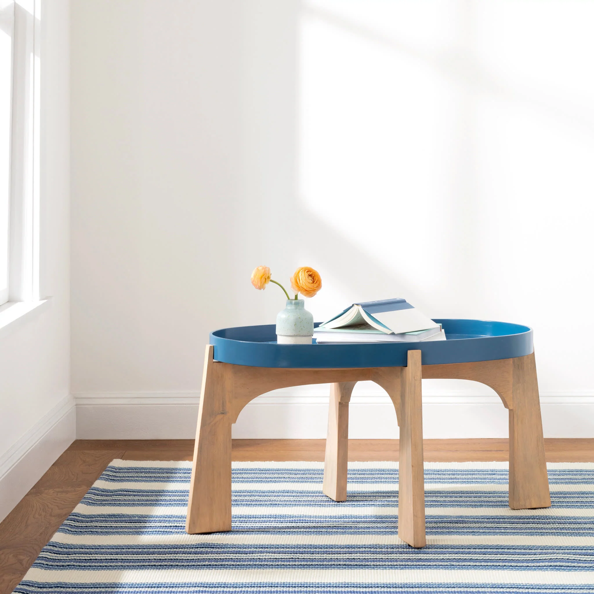 Road Runner Handwoven Indoor/Outdoor Rug | Blue - Image 3