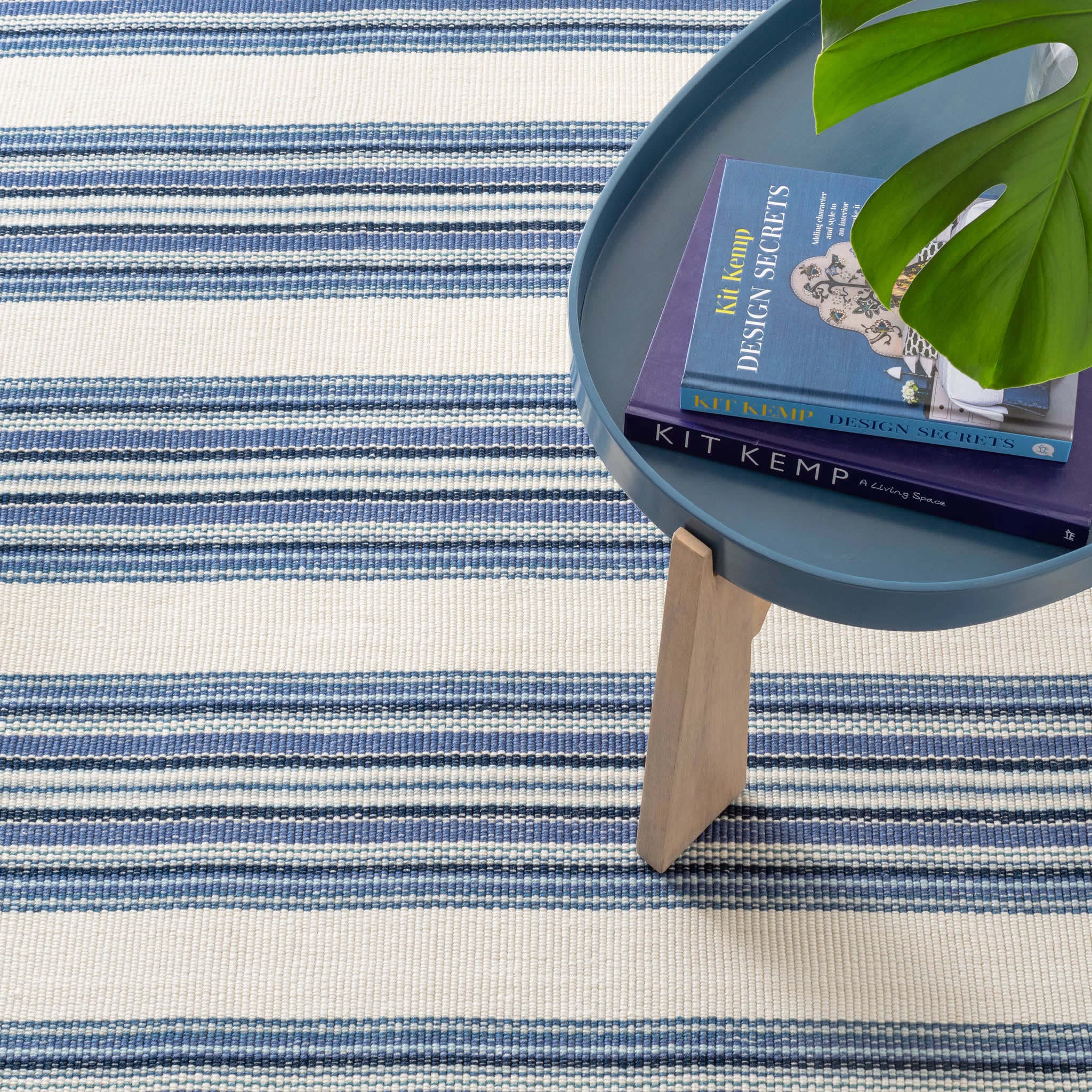 Road Runner Handwoven Indoor/Outdoor Rug | Blue - Image 4