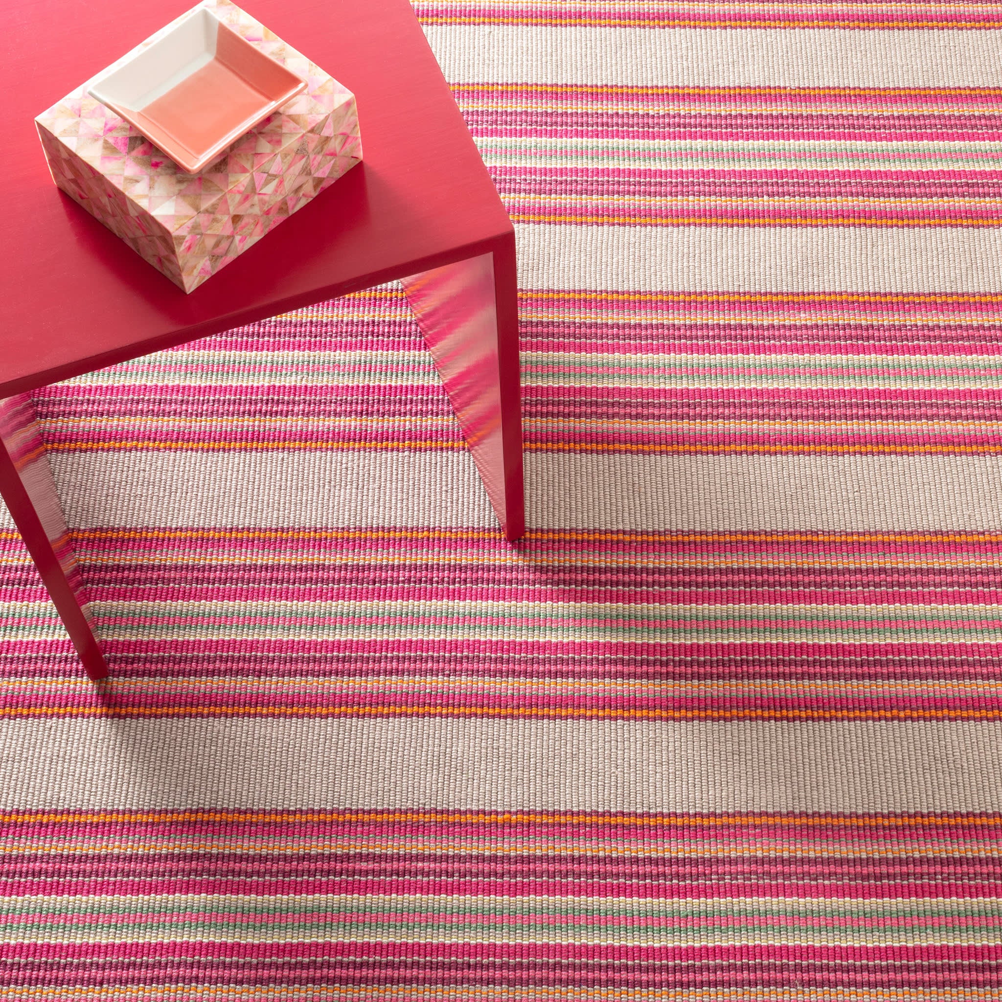 Road Runner Handwoven Indoor/Outdoor Rug | Pink - Image 3