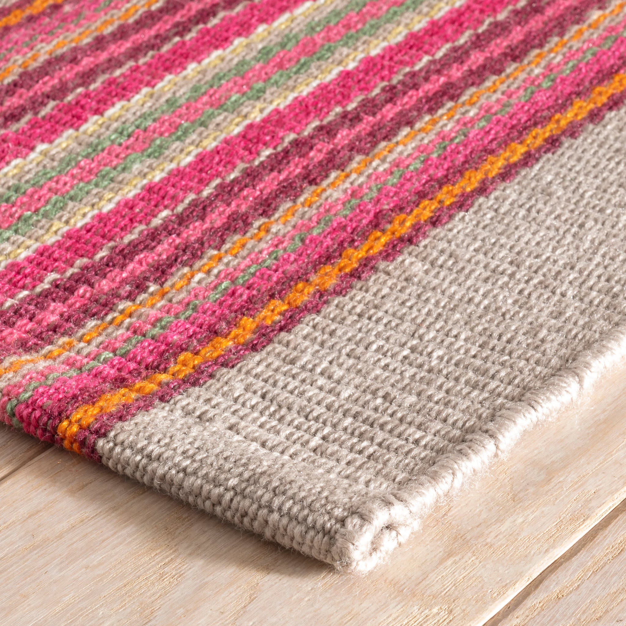 Road Runner Handwoven Indoor/Outdoor Rug | Pink - Image 4