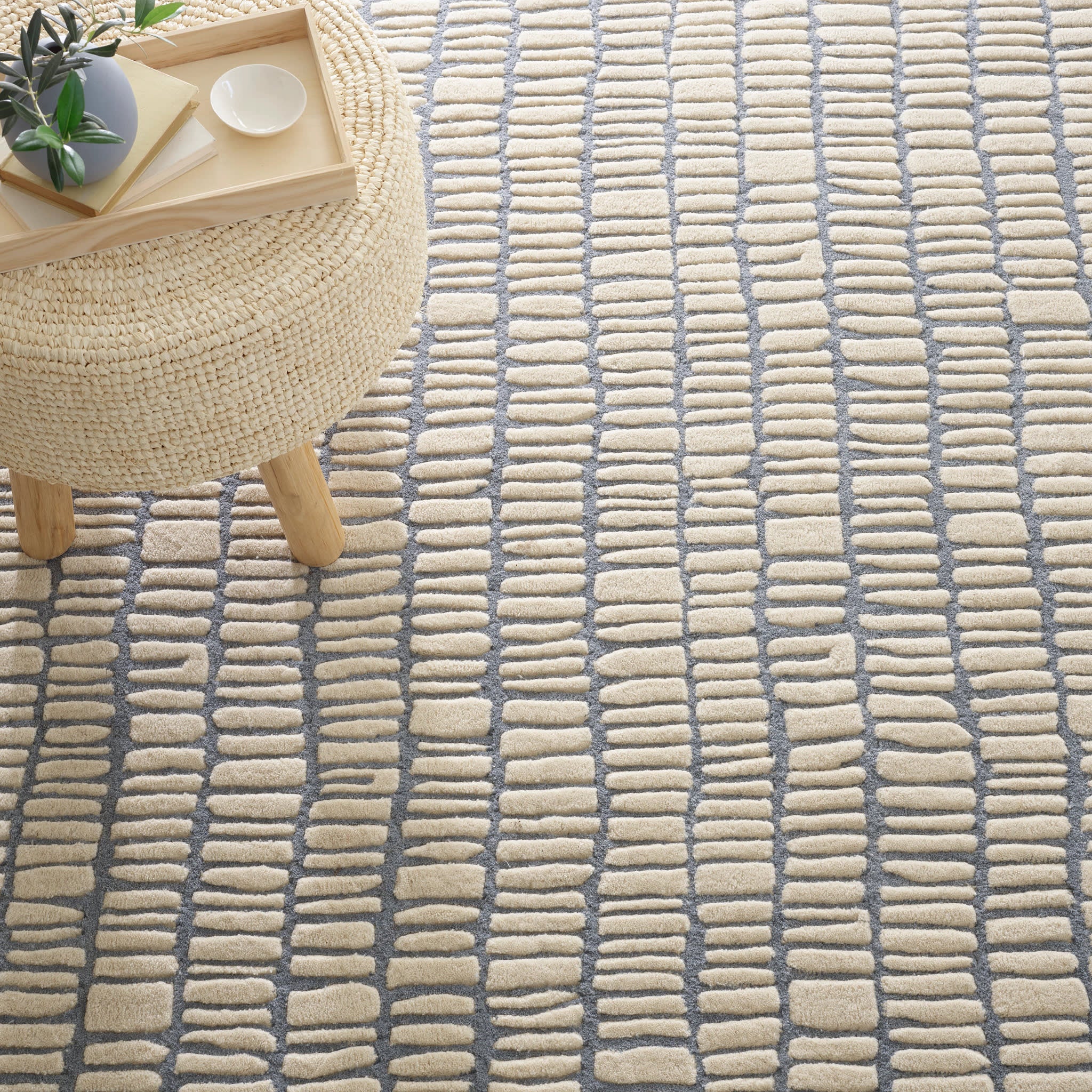 Roark Hand Tufted Wool Rug | Pewter Blue - Image 3